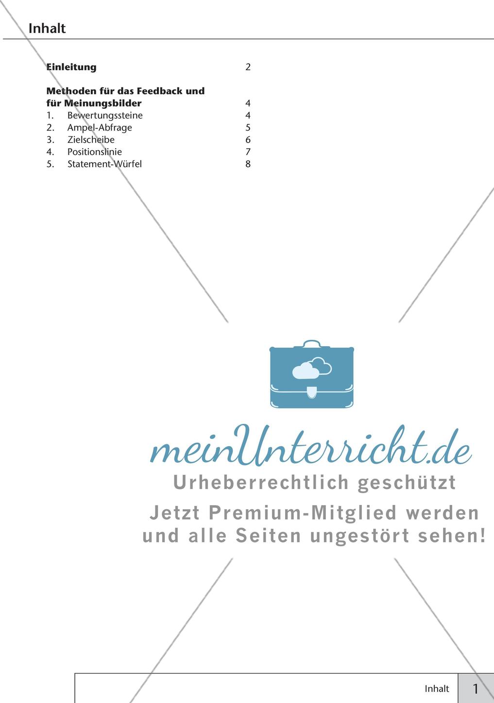 Methoden Biologie: Feedback und Meinungsbilder Preview 3