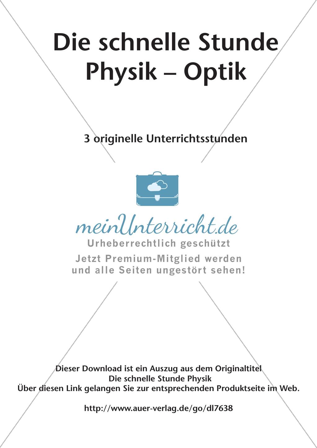 Die schnelle Stunde Physik: Optik Preview 2