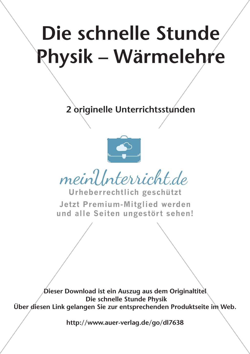Die schnelle Stunde Physik: Wärmelehre Preview 2