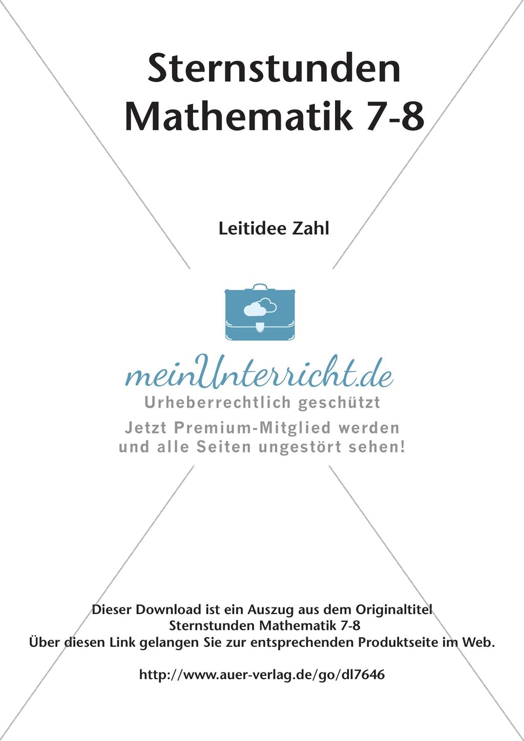 Sternstunden Mathematik: Leitidee Zahl Preview 2