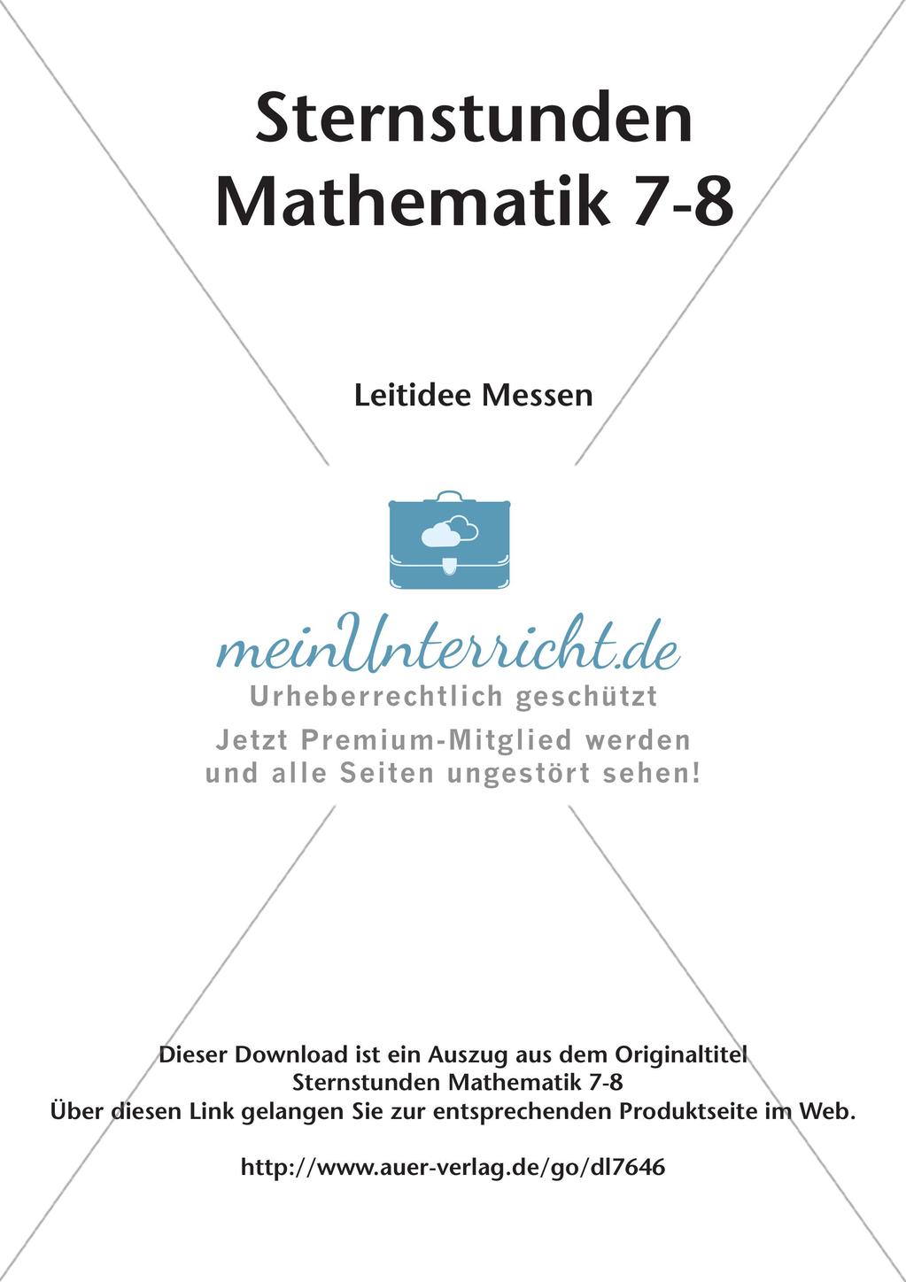 Sternstunden Mathematik: Leitidee Messen Preview 2