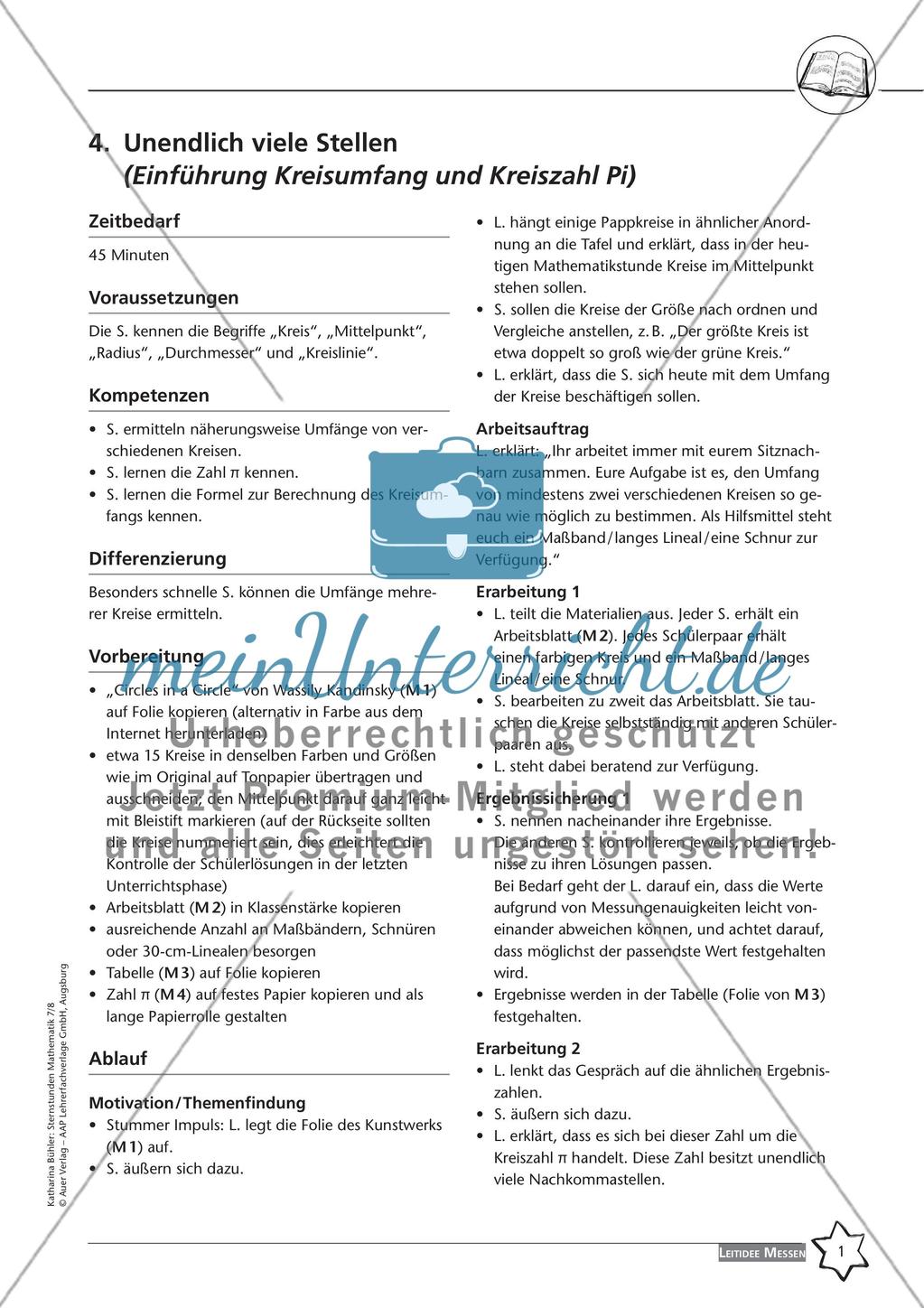 Sternstunden Mathematik: Leitidee Messen Preview 3