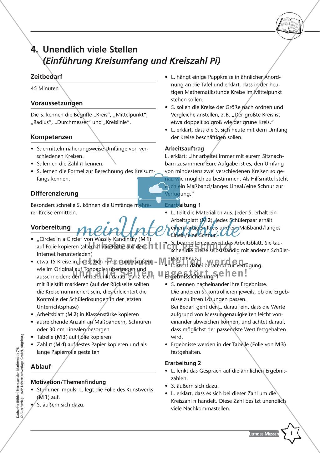 Sternstunden Mathematik: Leitidee Messen Preview 3