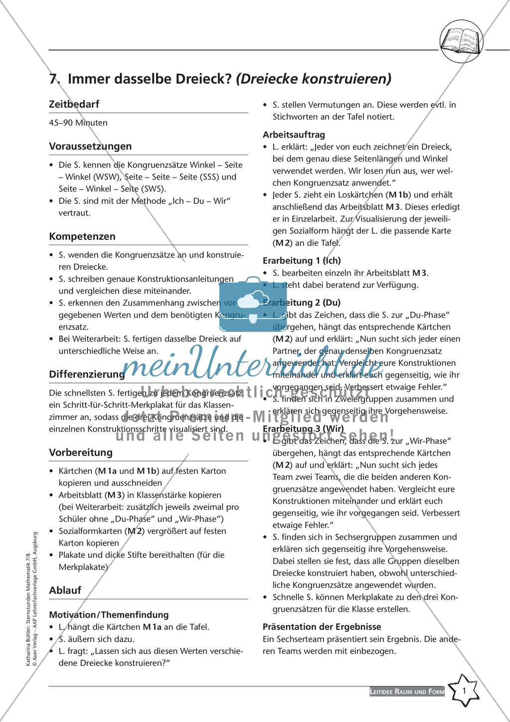 Sternstunden Mathematik: Leitidee Raum und Form Preview 3