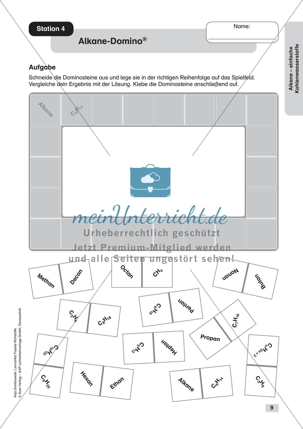 Chemie an Stationen: Alkane - einfache Kohlenwasserstoffe Preview 11