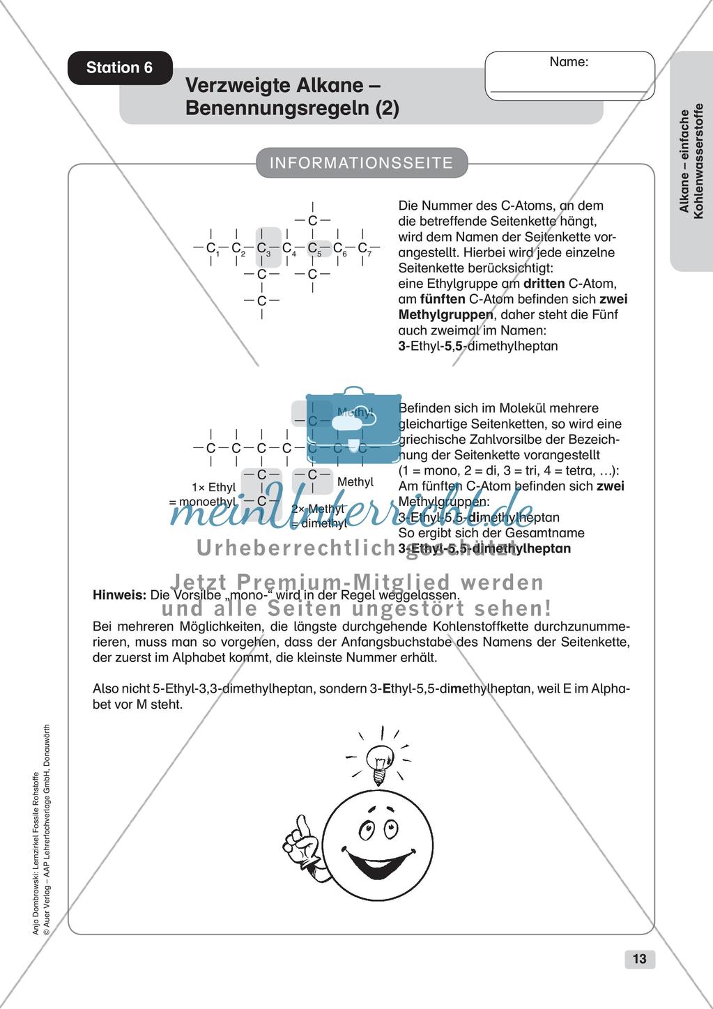 Chemie an Stationen: Alkane - einfache Kohlenwasserstoffe Preview 15