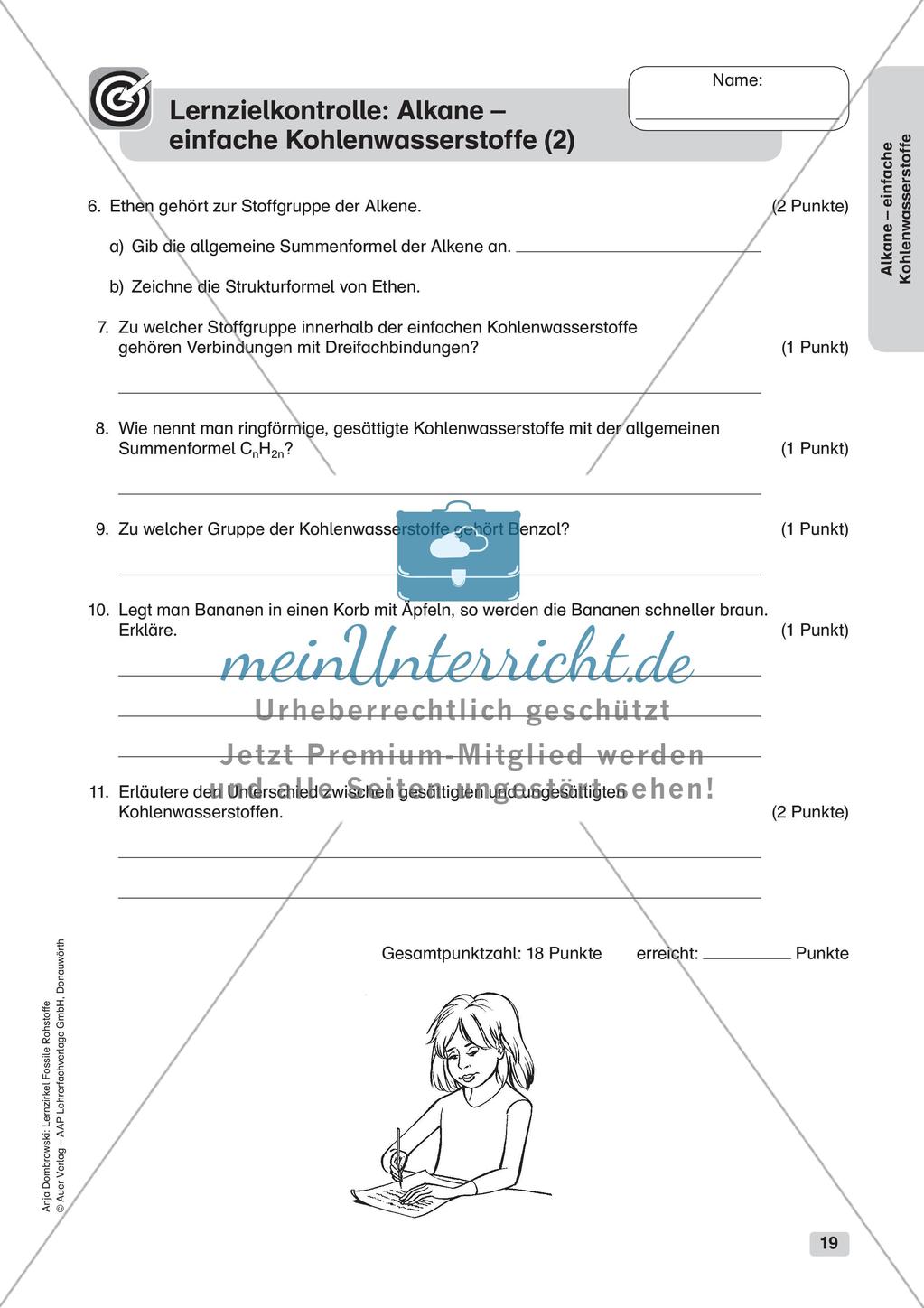 Chemie an Stationen: Alkane - einfache Kohlenwasserstoffe Preview 21