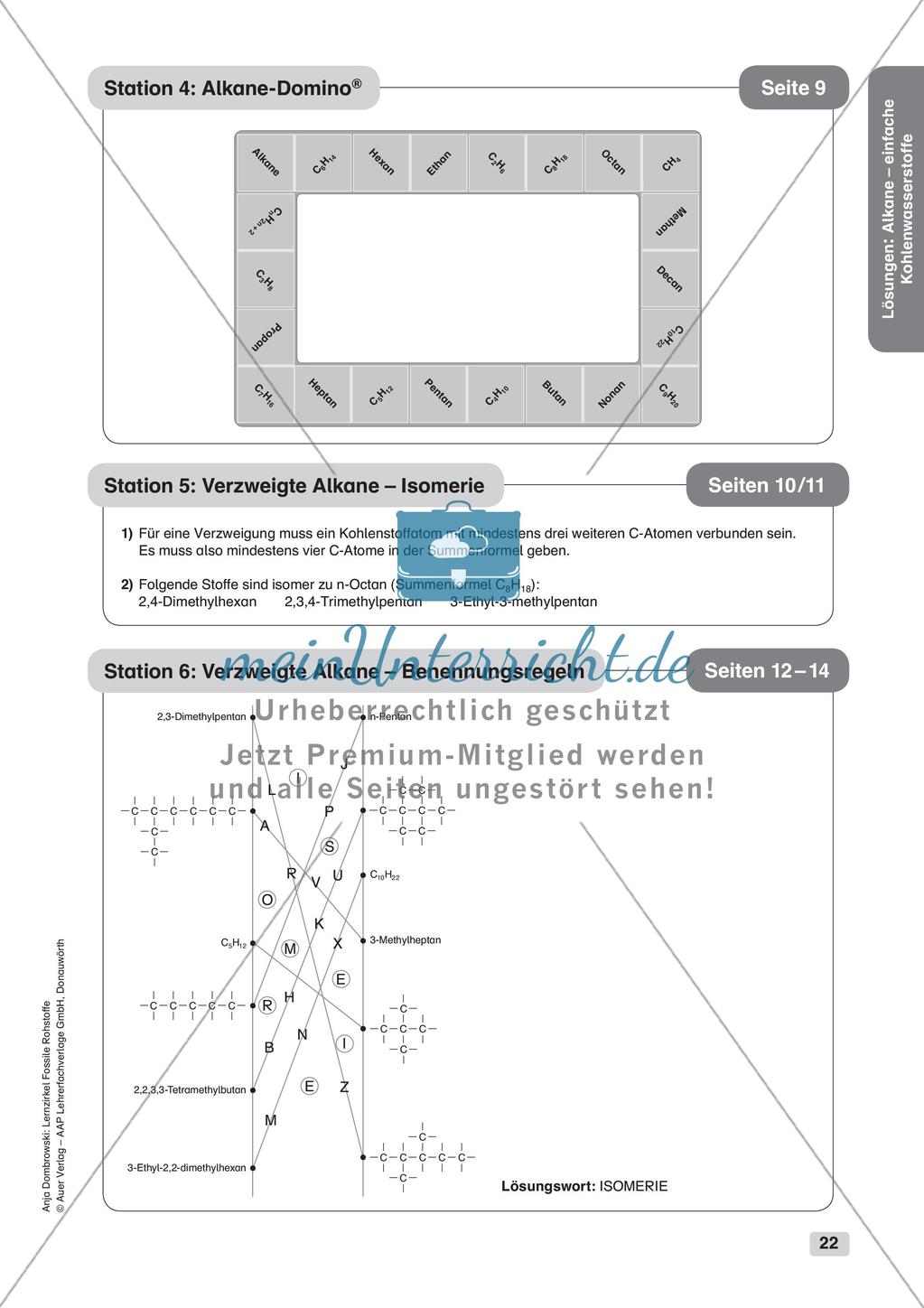 Chemie an Stationen: Alkane - einfache Kohlenwasserstoffe Preview 24
