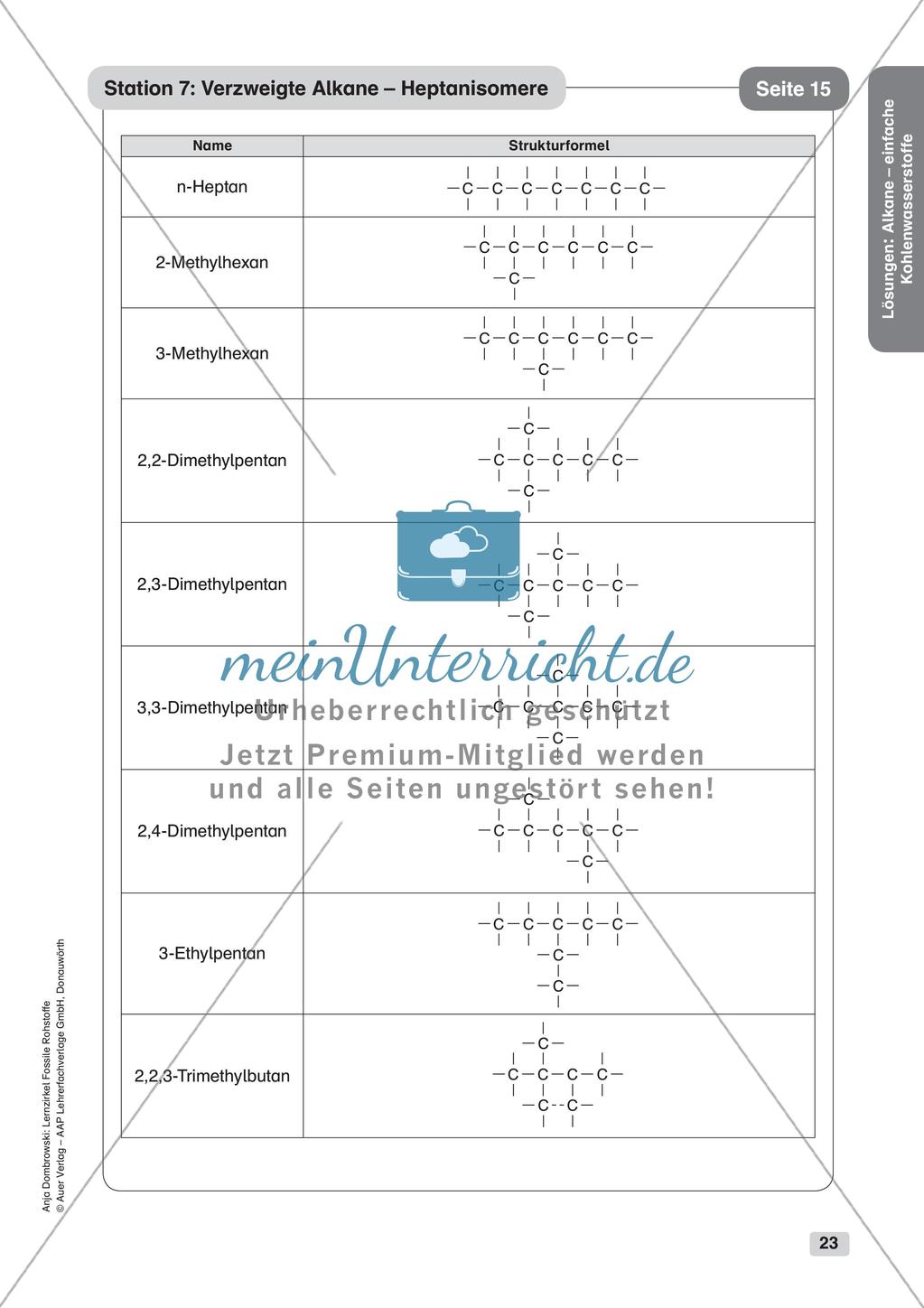 Chemie an Stationen: Alkane - einfache Kohlenwasserstoffe Preview 25