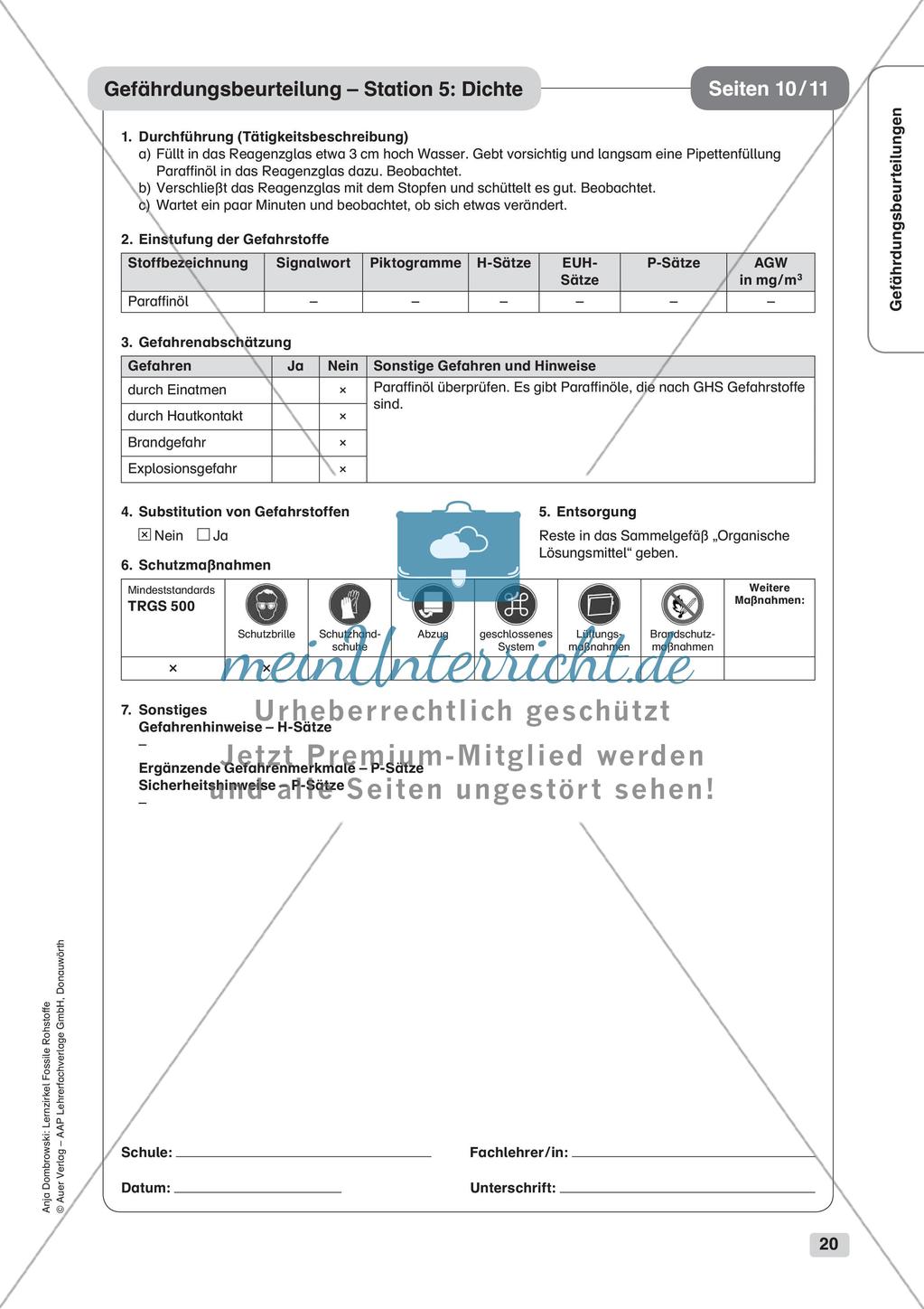 Chemie an Stationen: Eigenschaften der Alkane Preview 22
