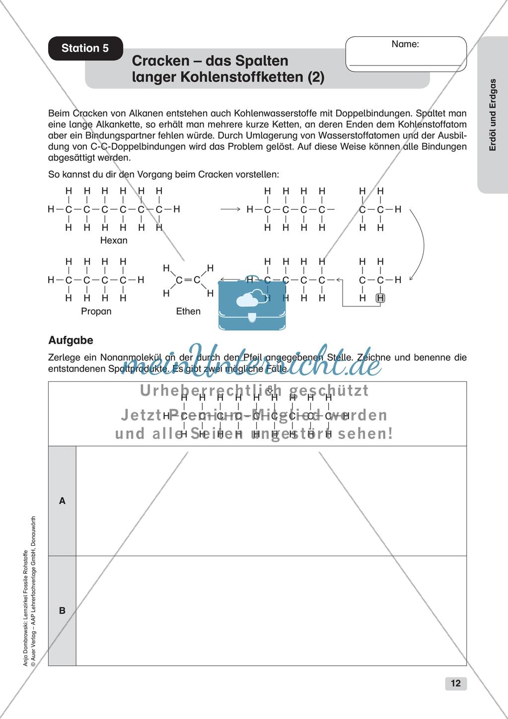 Chemie an Stationen: Erdöl und Erdgas Preview 14