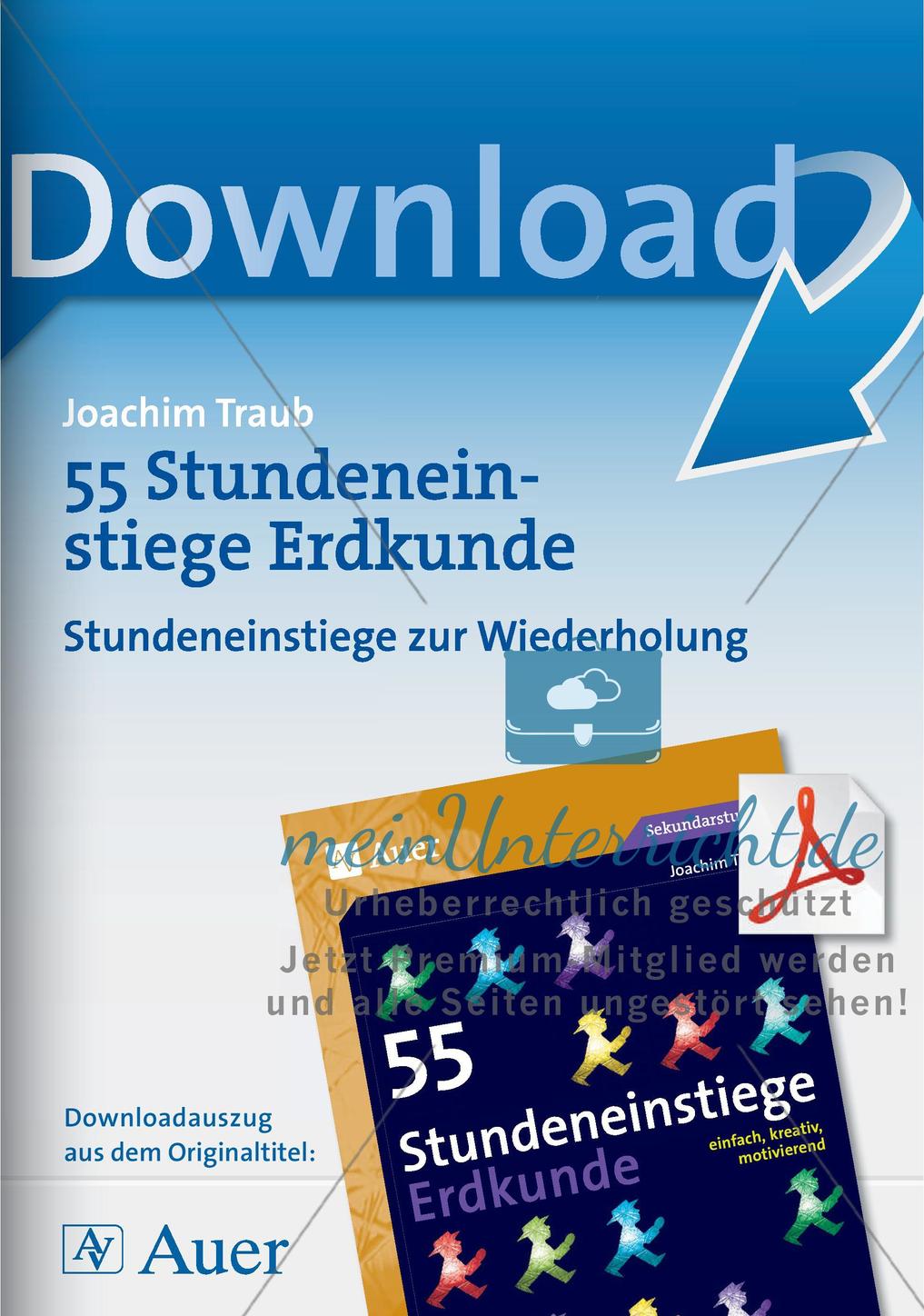 Stundeneinstiege Erdkunde: Wiederholung Preview 1