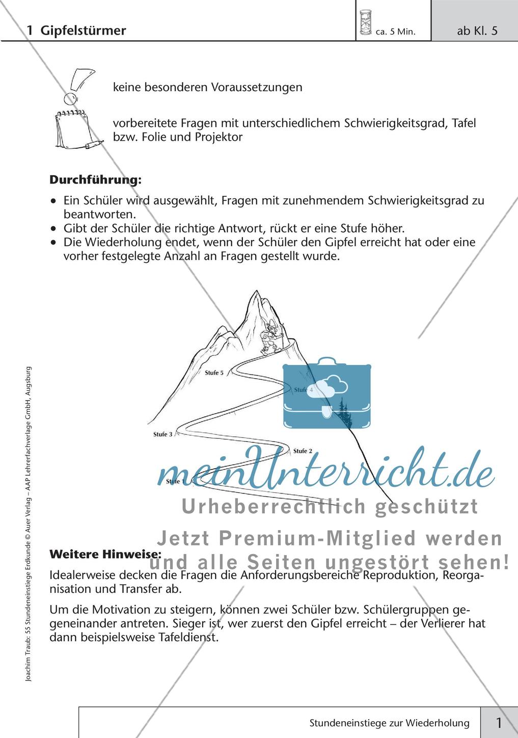 Stundeneinstiege Erdkunde: Wiederholung Preview 3