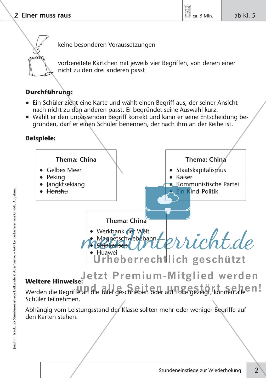 Stundeneinstiege Erdkunde: Wiederholung Preview 4