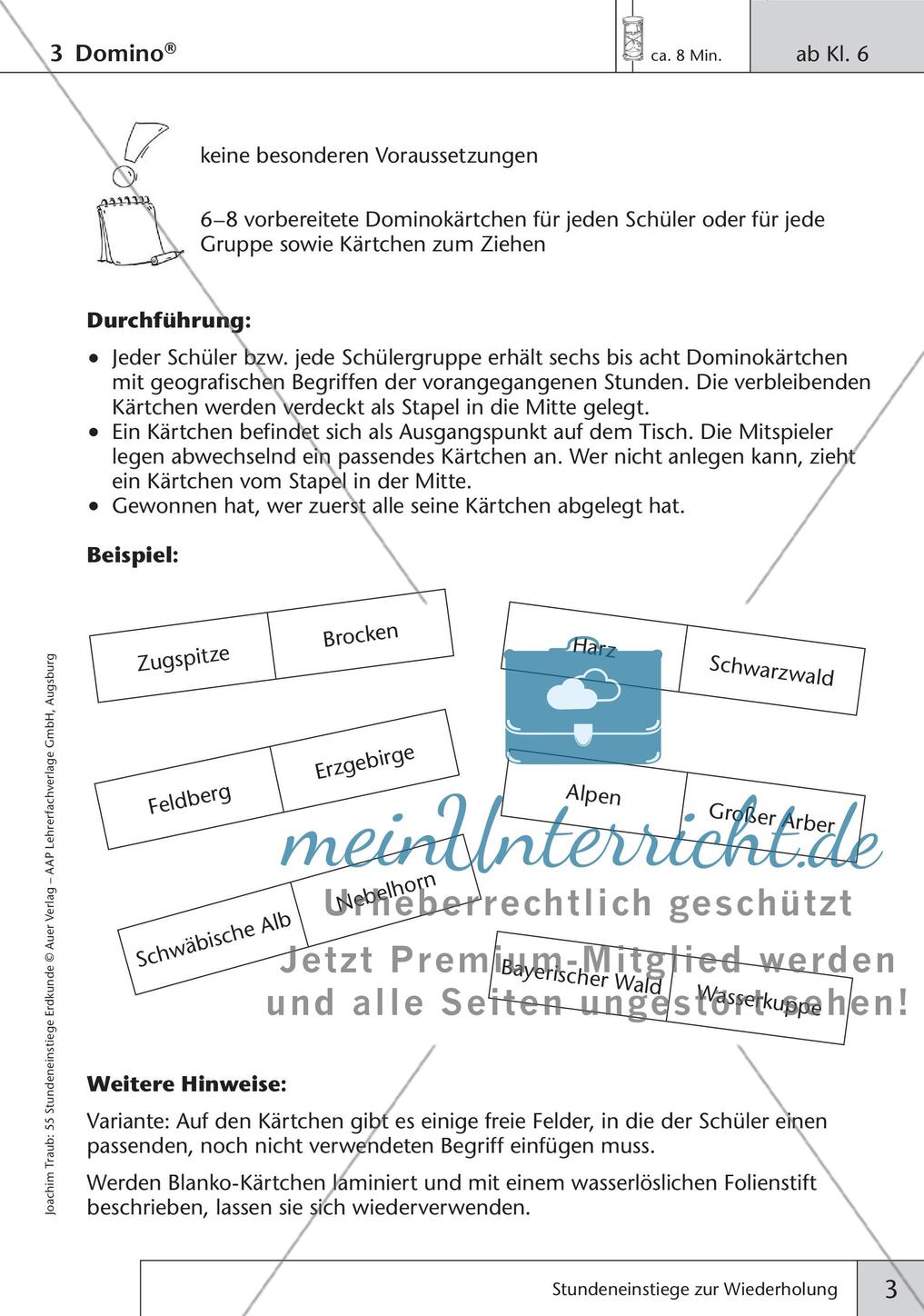 Stundeneinstiege Erdkunde: Wiederholung Preview 5