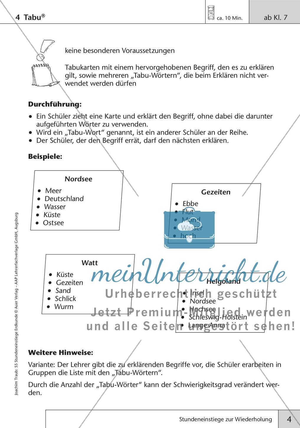 Stundeneinstiege Erdkunde: Wiederholung Preview 6