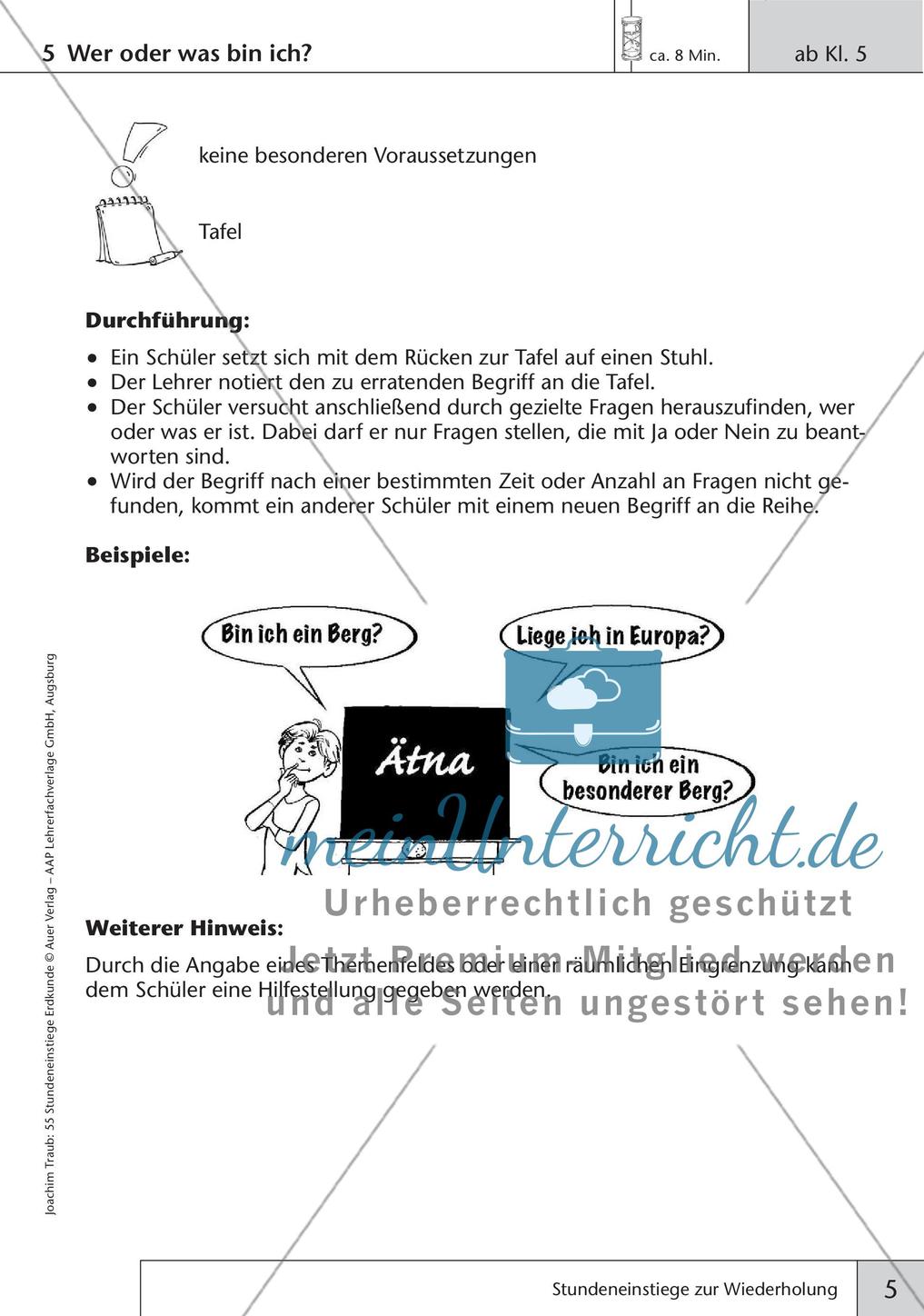Stundeneinstiege Erdkunde: Wiederholung Preview 7