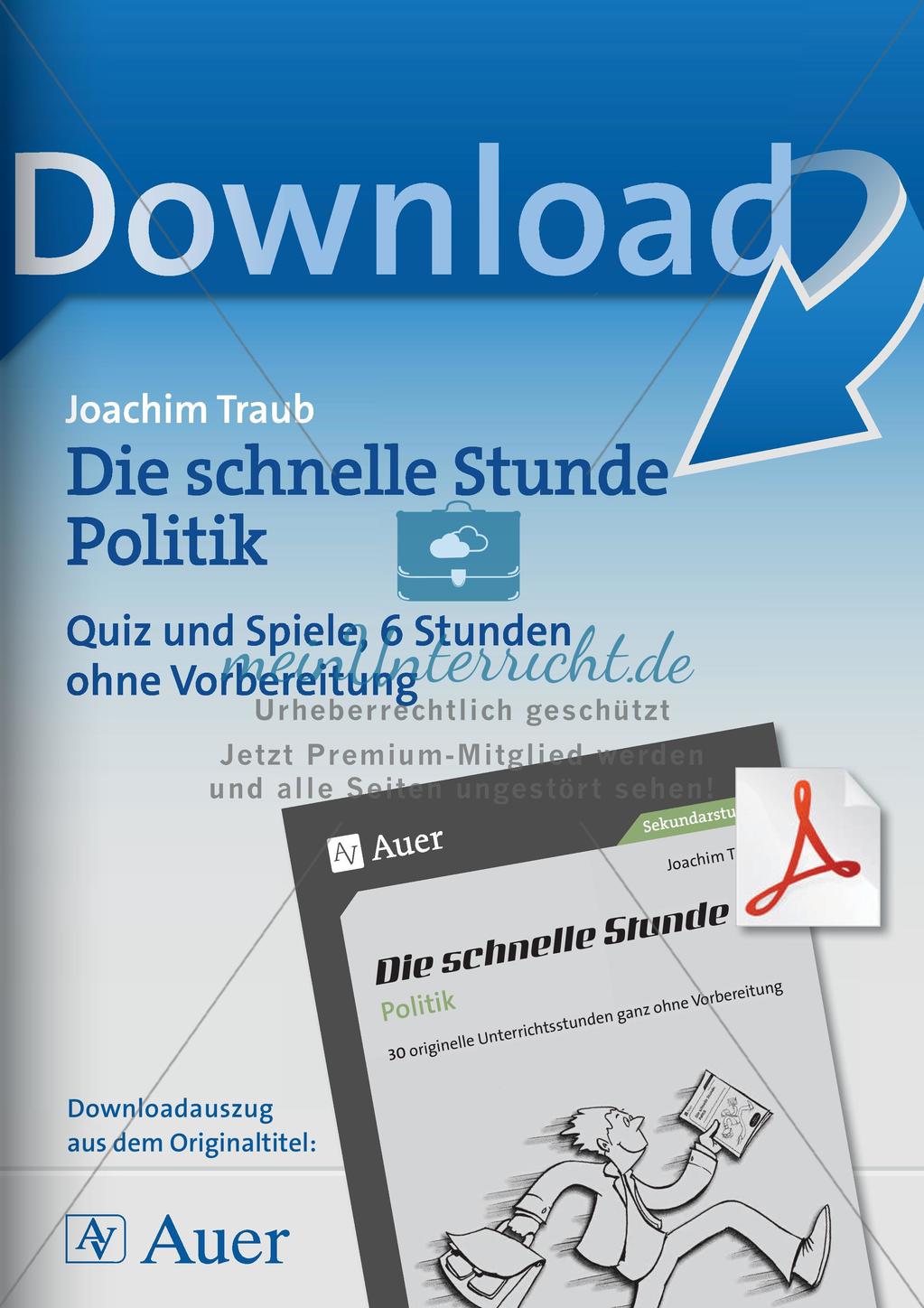 Die schnelle Stunde Politik: Quiz und Spiele Preview 1