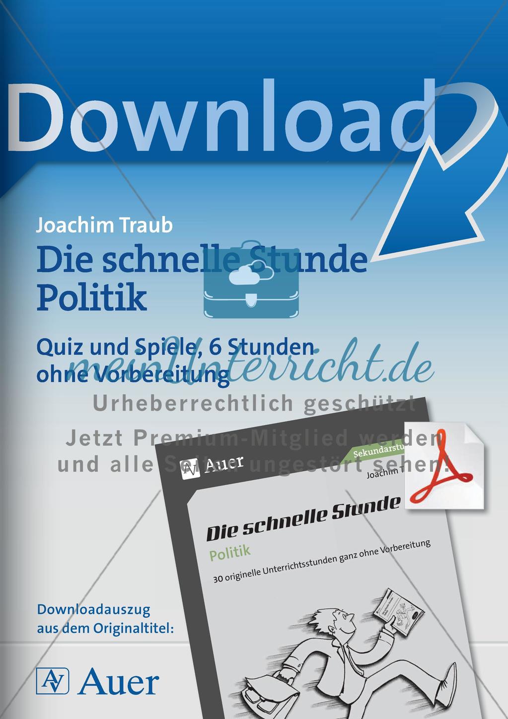 Die schnelle Stunde Politik: Quiz und Spiele Preview 1