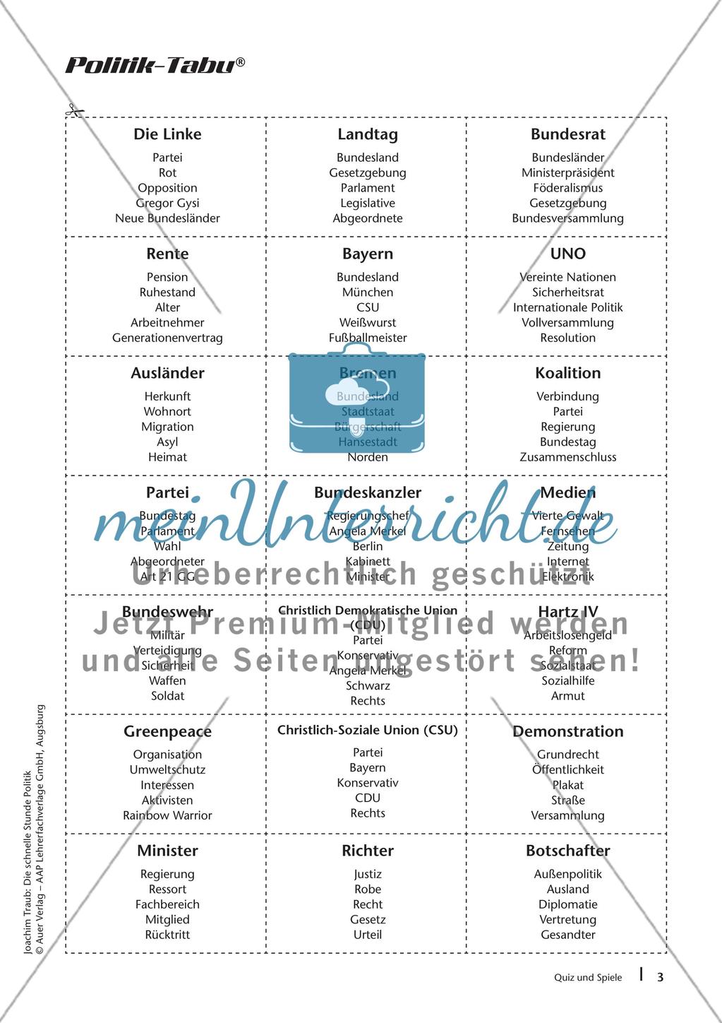 Die schnelle Stunde Politik: Quiz und Spiele Preview 5