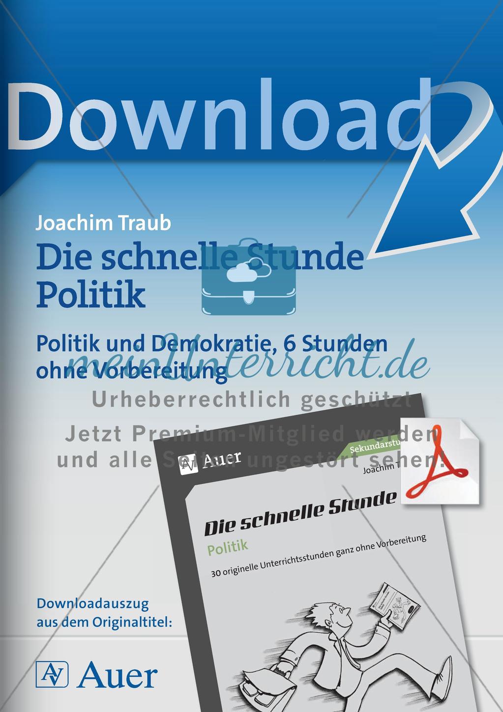 Die schnelle Stunde Politik: Politik und Demokratie Preview 1