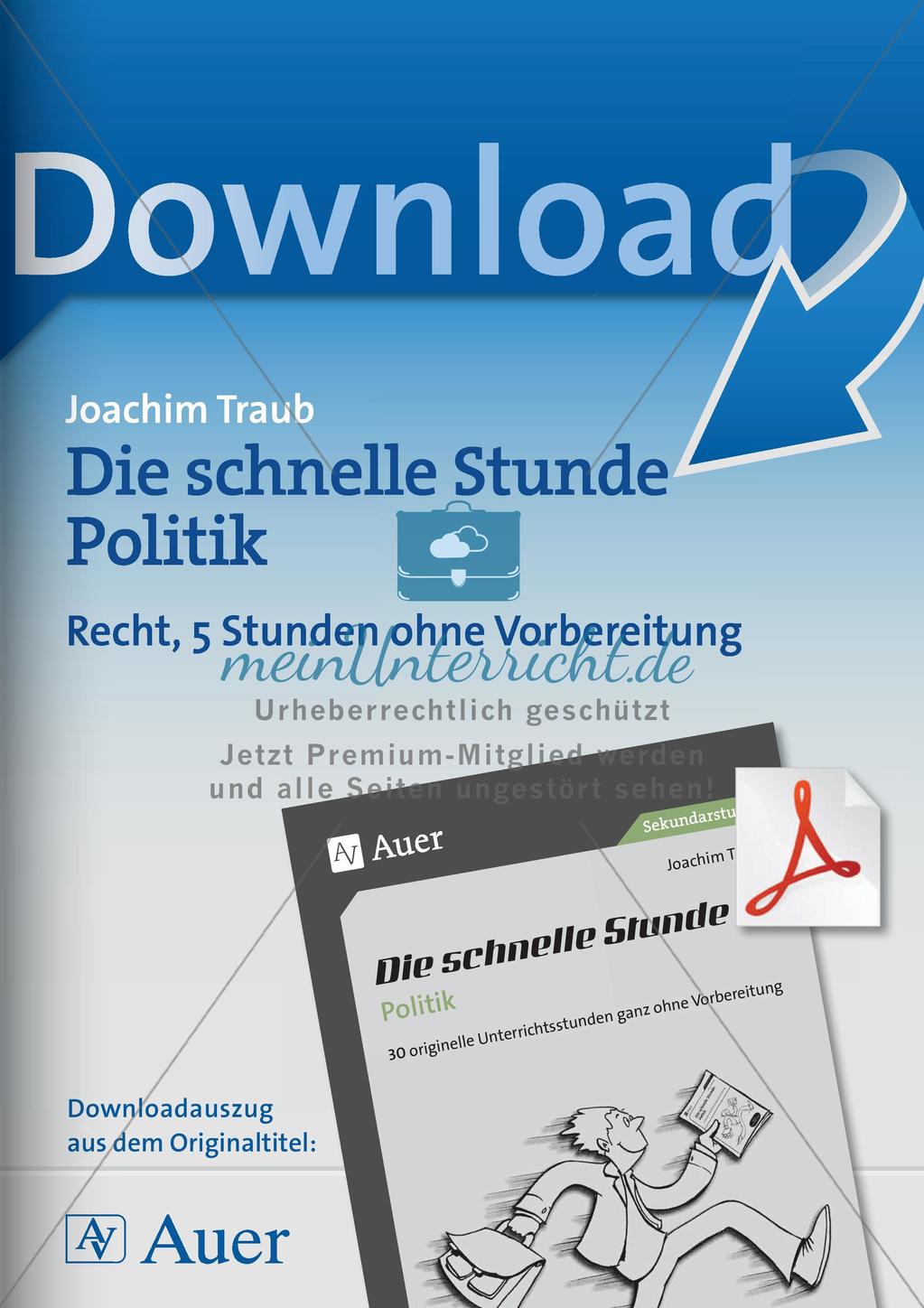 Die schnelle Stunde Politik: Recht Preview 1