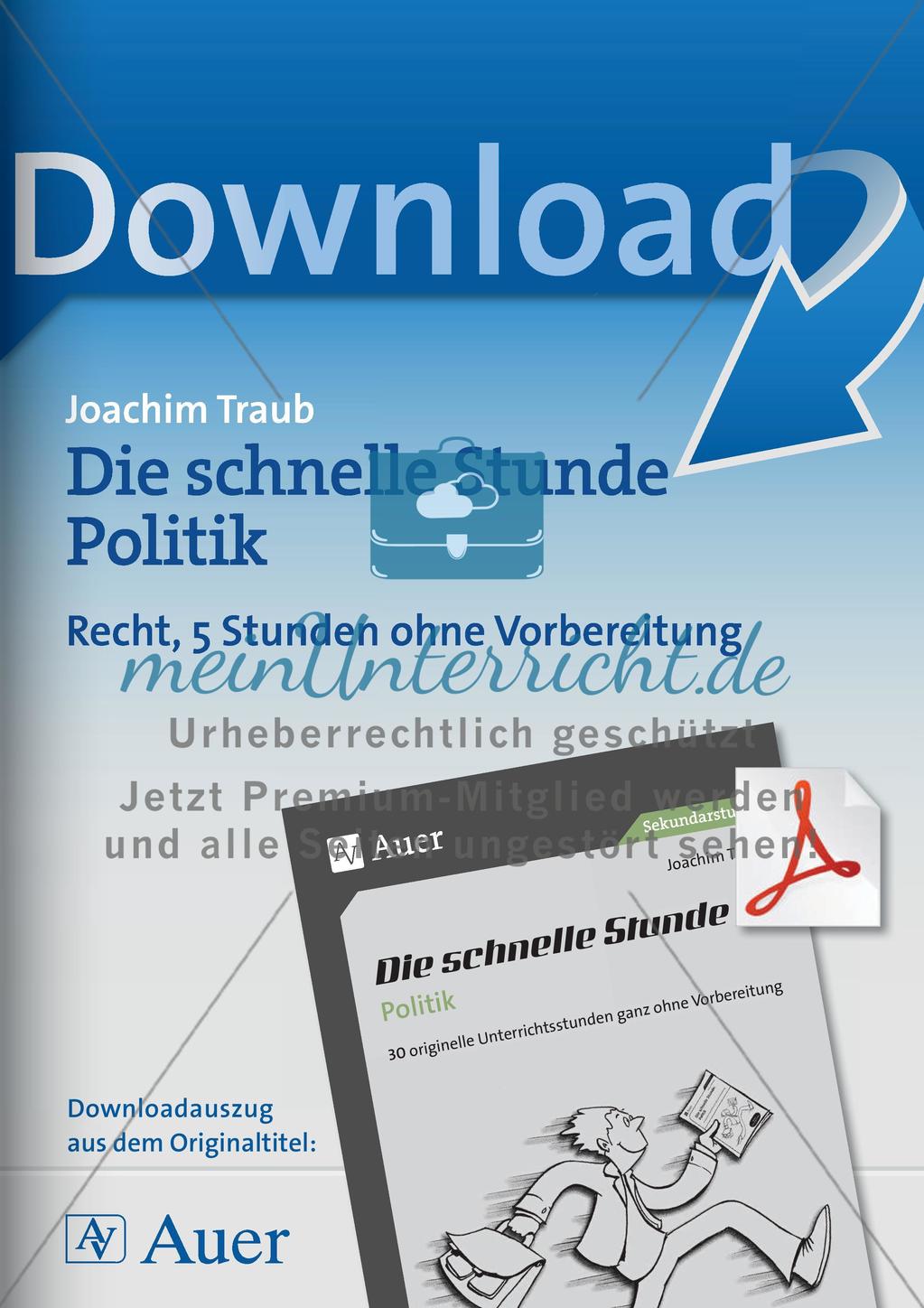 Die schnelle Stunde Politik: Recht Preview 1