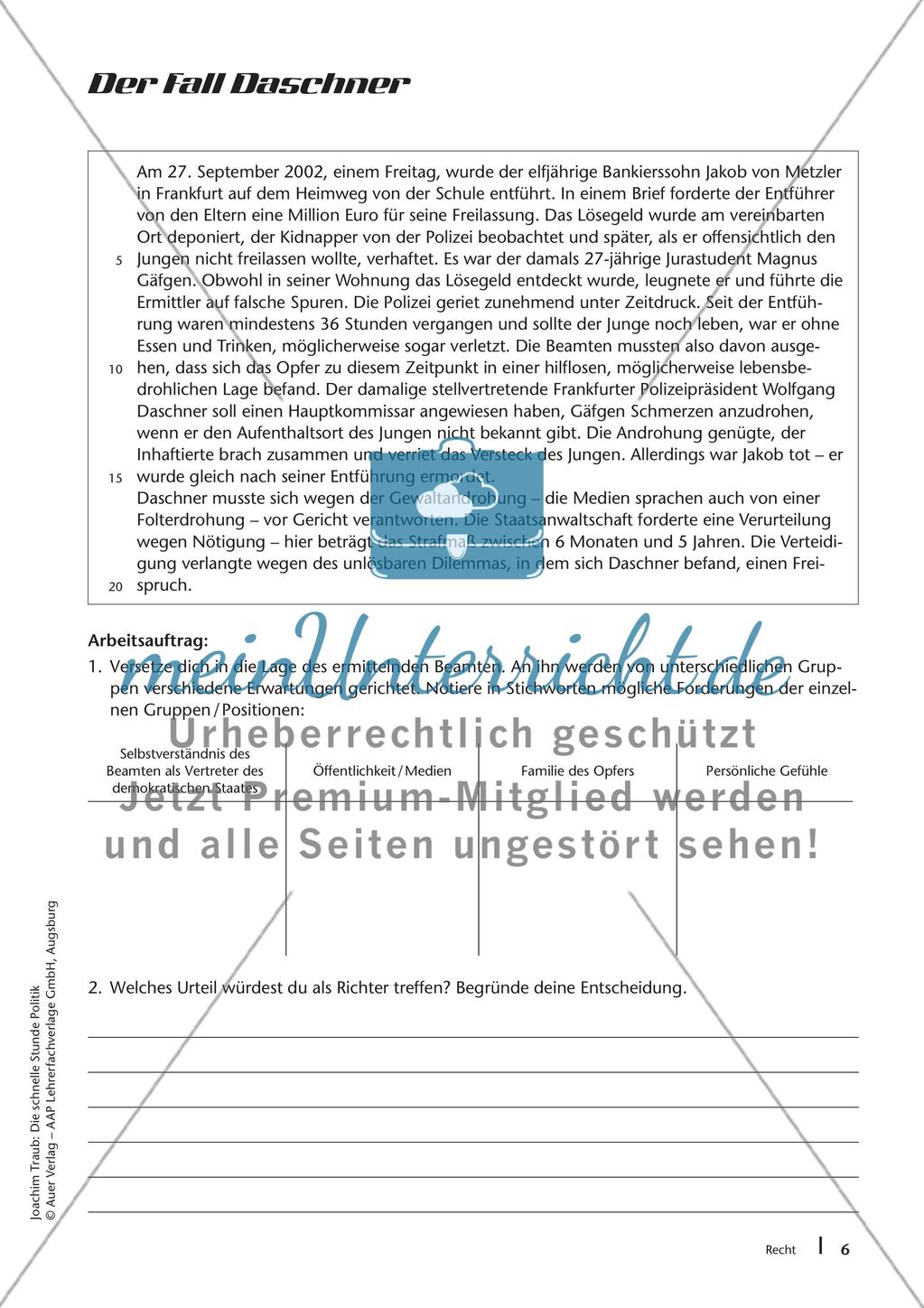 Die schnelle Stunde Politik: Recht Preview 8
