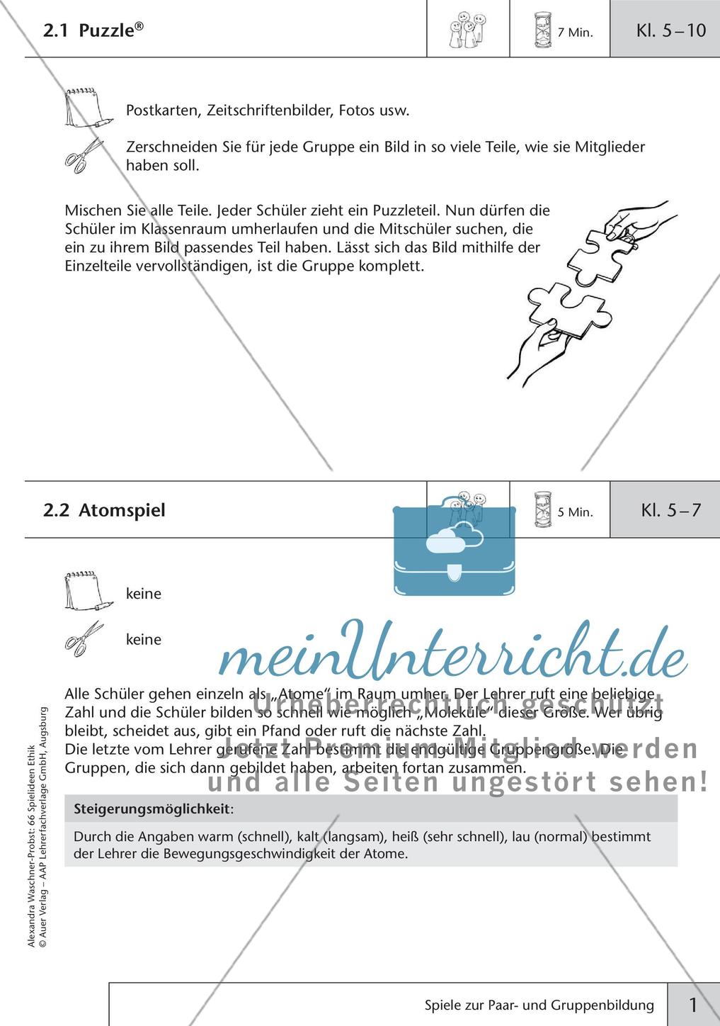 66 Spielideen Ethik: Spiele zur Paar- und Gruppenbildung Preview 3