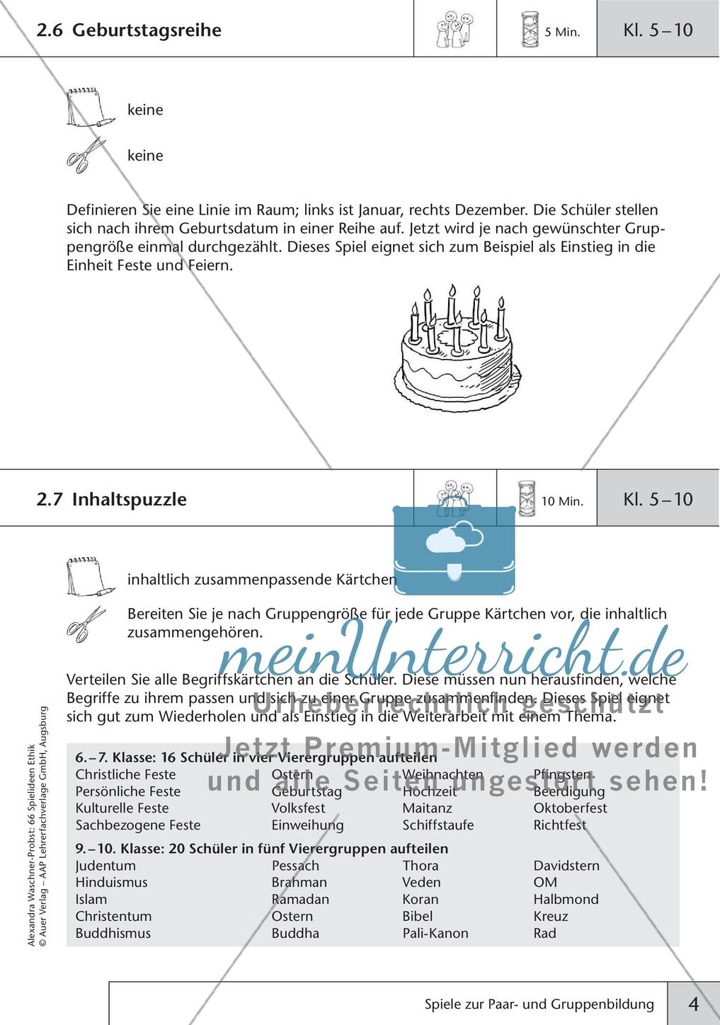66 Spielideen Ethik: Spiele zur Paar- und Gruppenbildung Preview 6