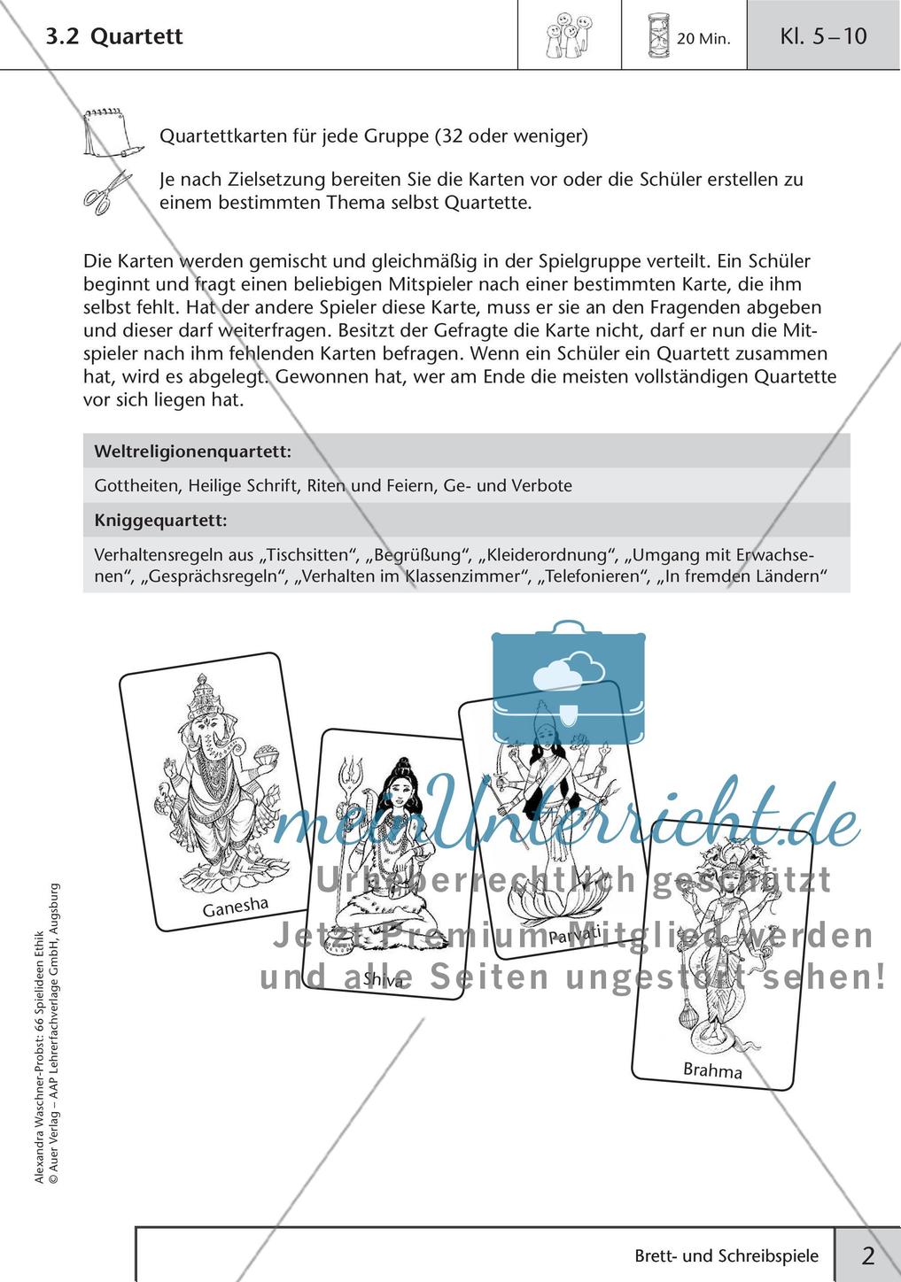 66 Spielideen Ethik: Brett- und Schreibspiele Preview 4