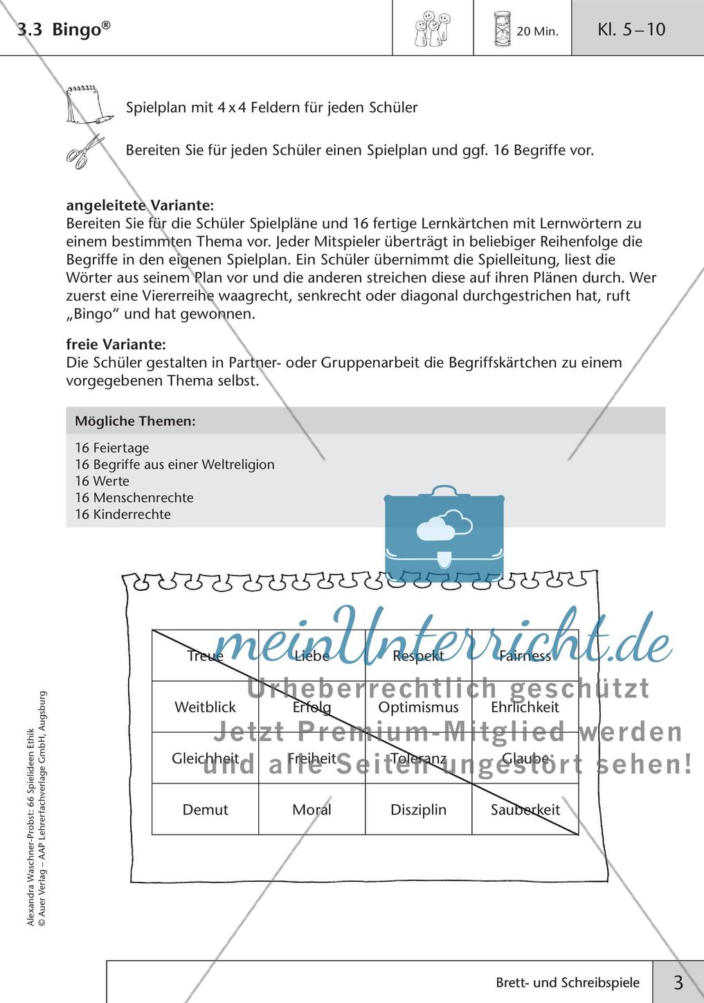 66 Spielideen Ethik: Brett- und Schreibspiele Preview 5
