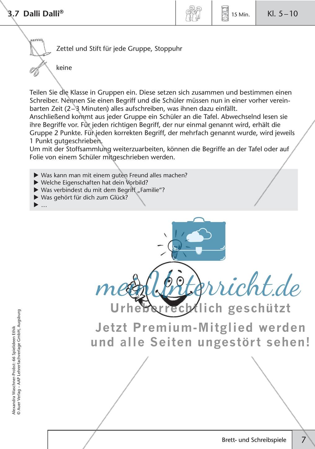 66 Spielideen Ethik: Brett- und Schreibspiele Preview 9