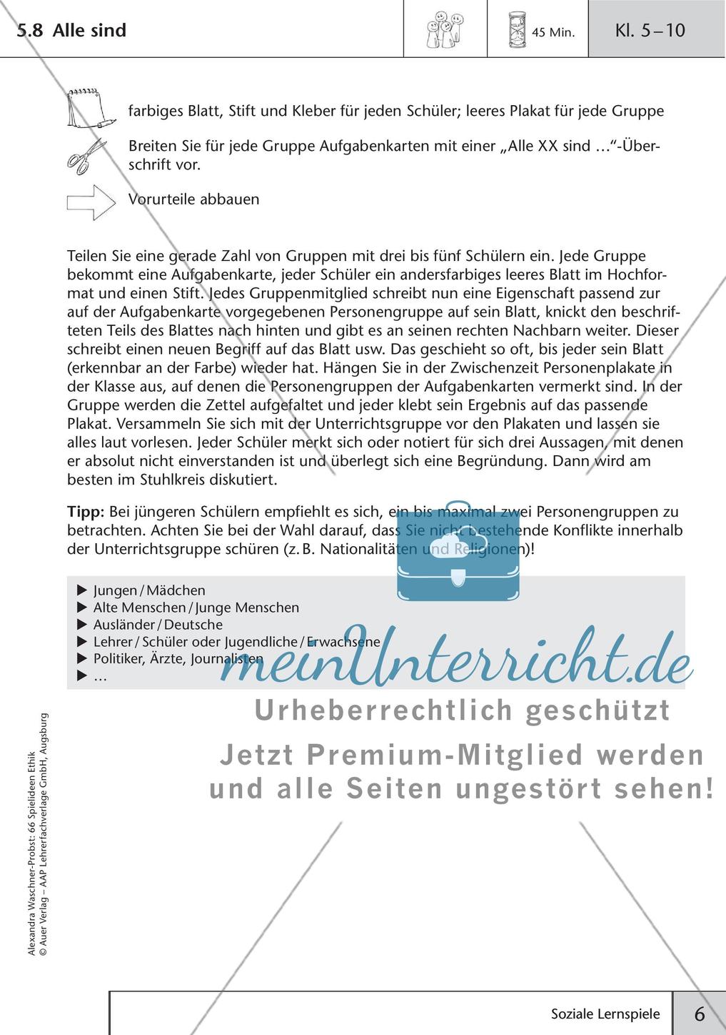 66 Spielideen Ethik: Soziale Lernspiele Preview 8