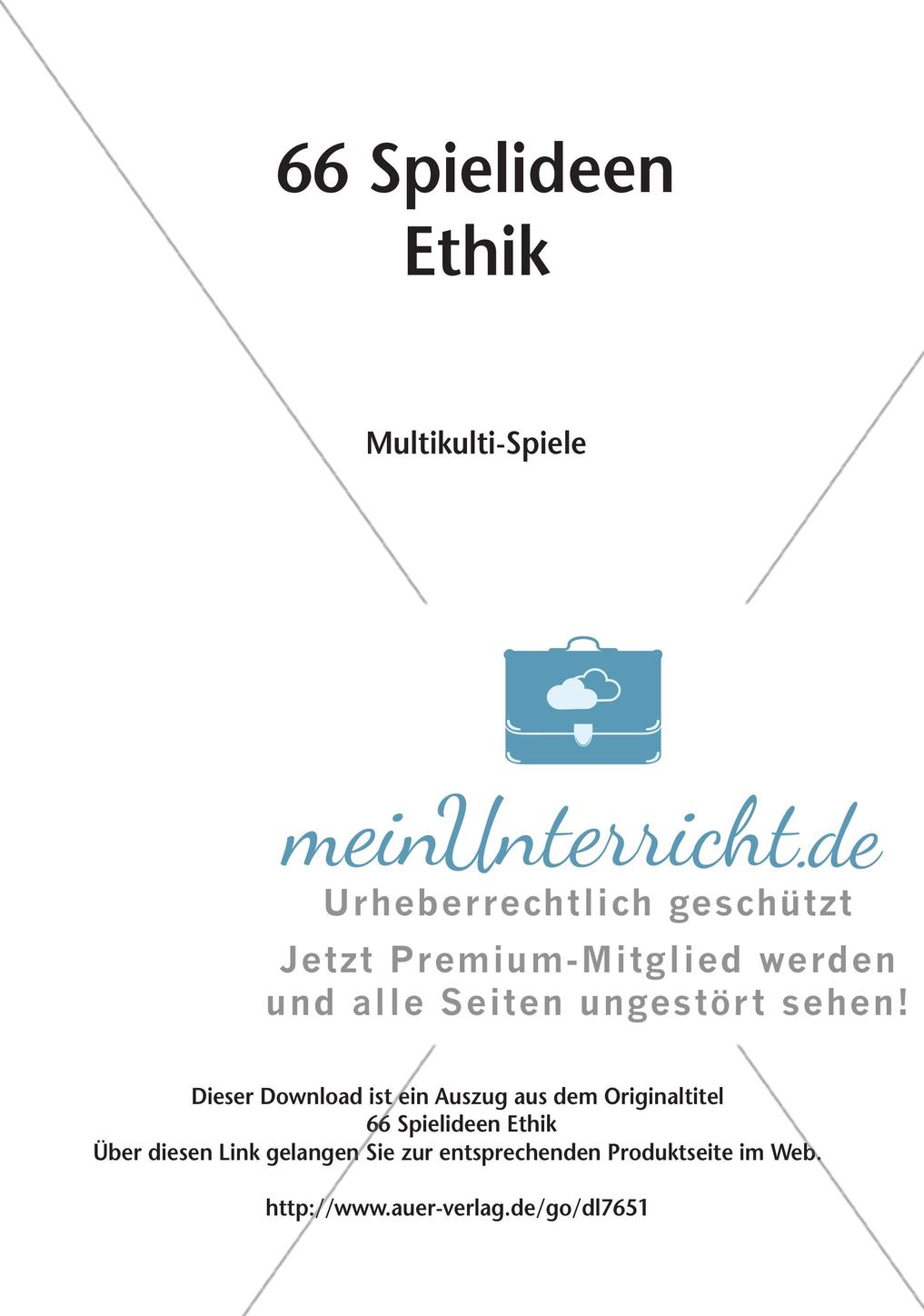 66 Spielideen Ethik: Multikulti-Spiele Preview 2
