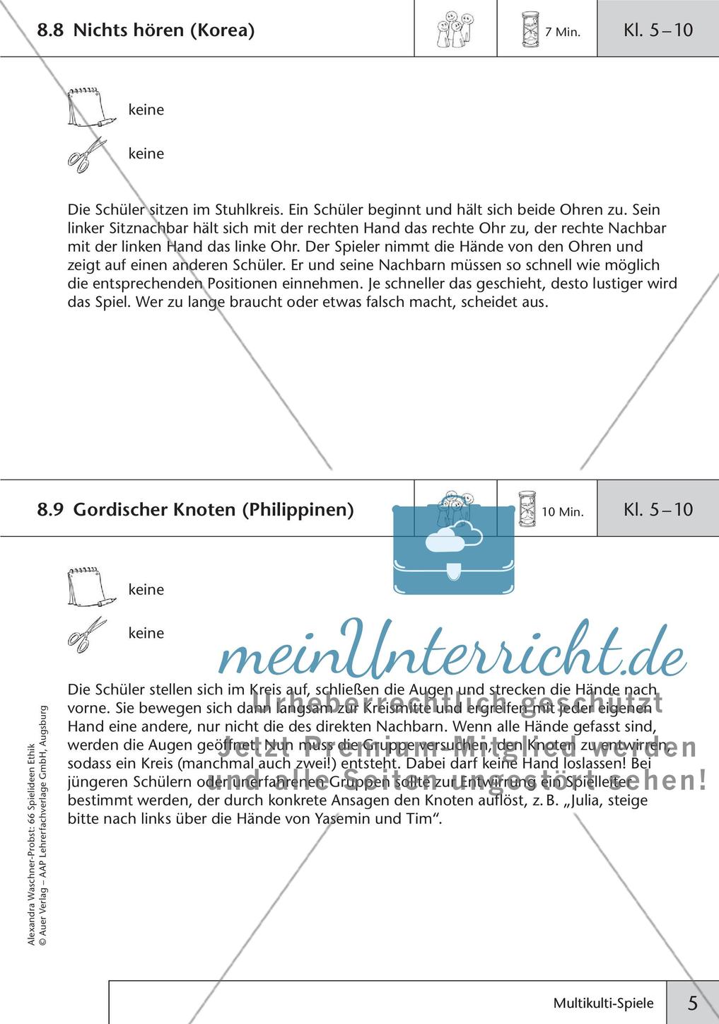 66 Spielideen Ethik: Multikulti-Spiele Preview 7