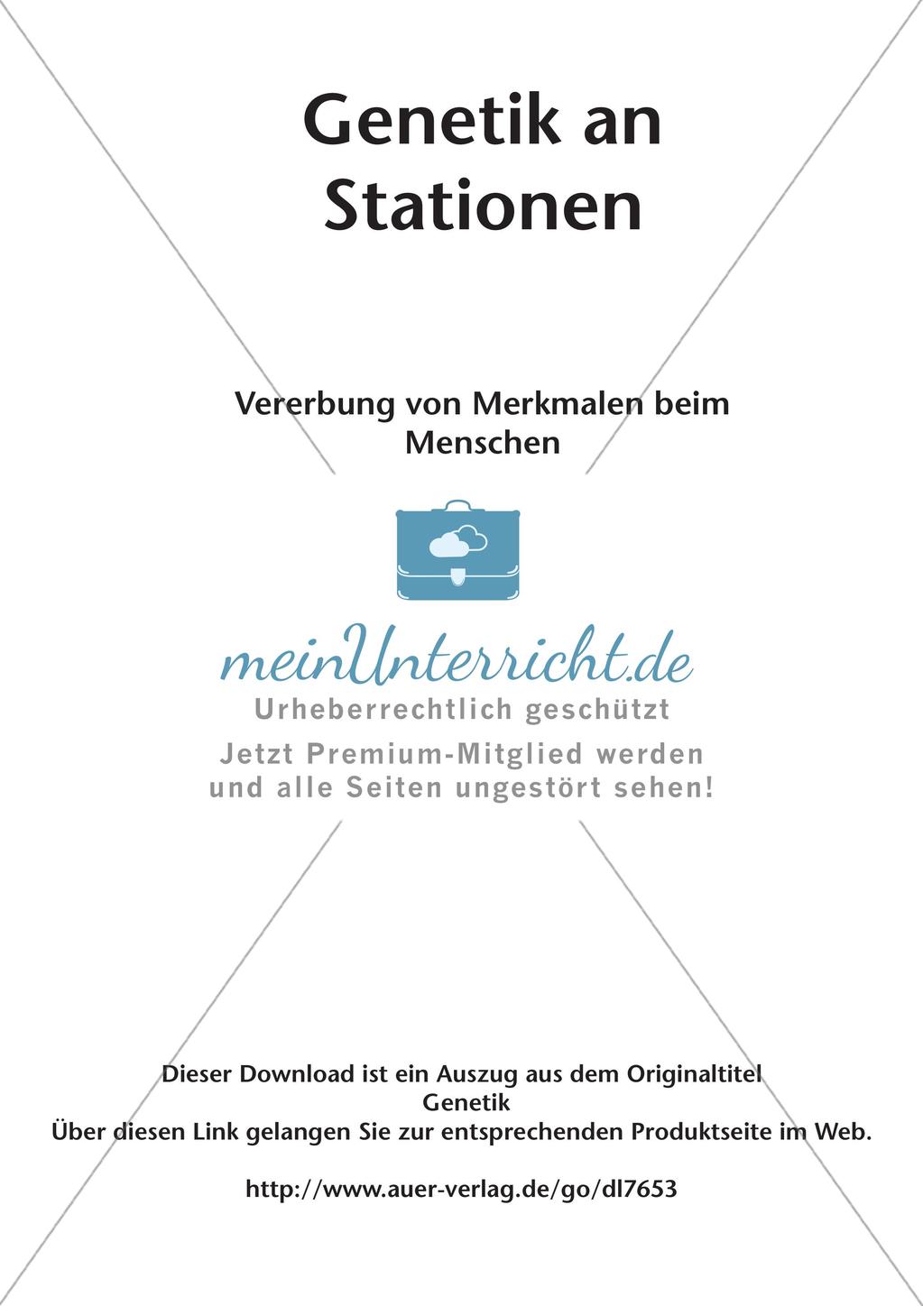 Genetik an Stationen: Vererbung von Merkmalen Preview 2