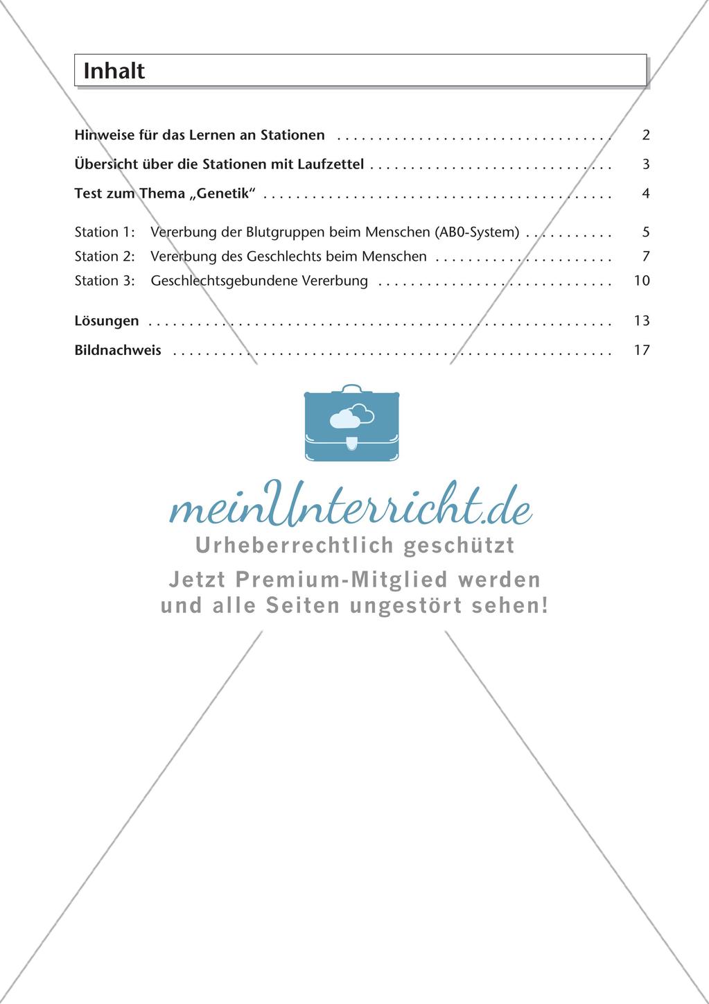 Genetik an Stationen: Vererbung von Merkmalen Preview 3