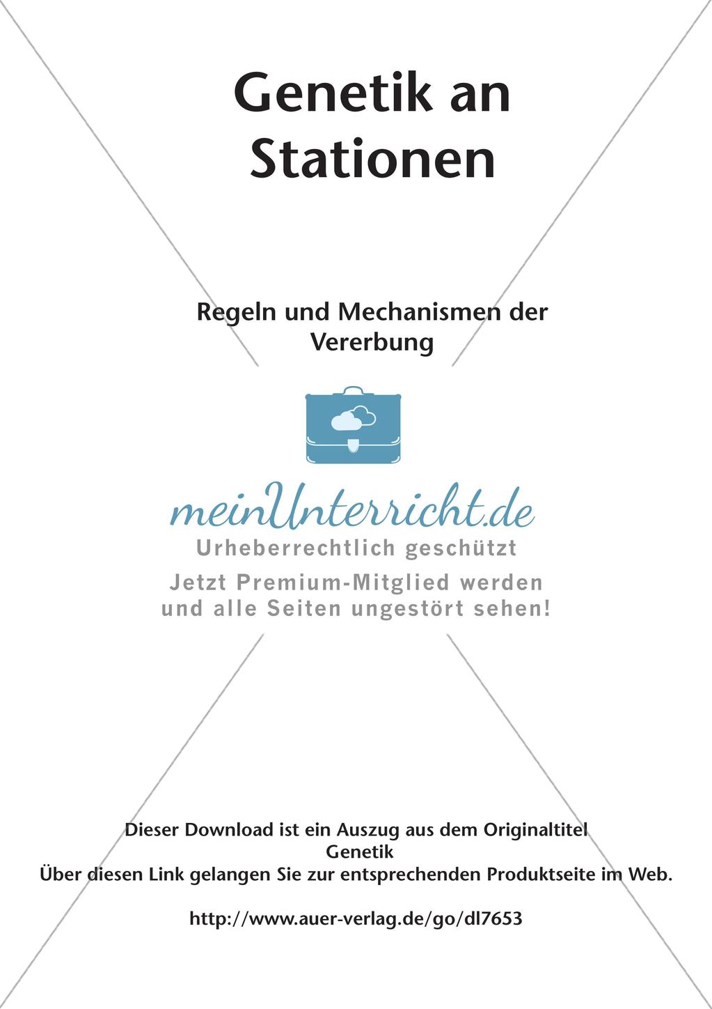 Genetik an Stationen: Regeln und Mechanismen Preview 2