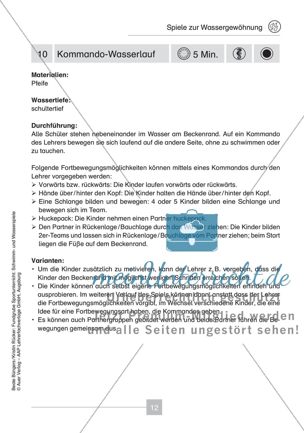 Schwimm- & Wasserspiele: Wassergewöhnung Preview 14