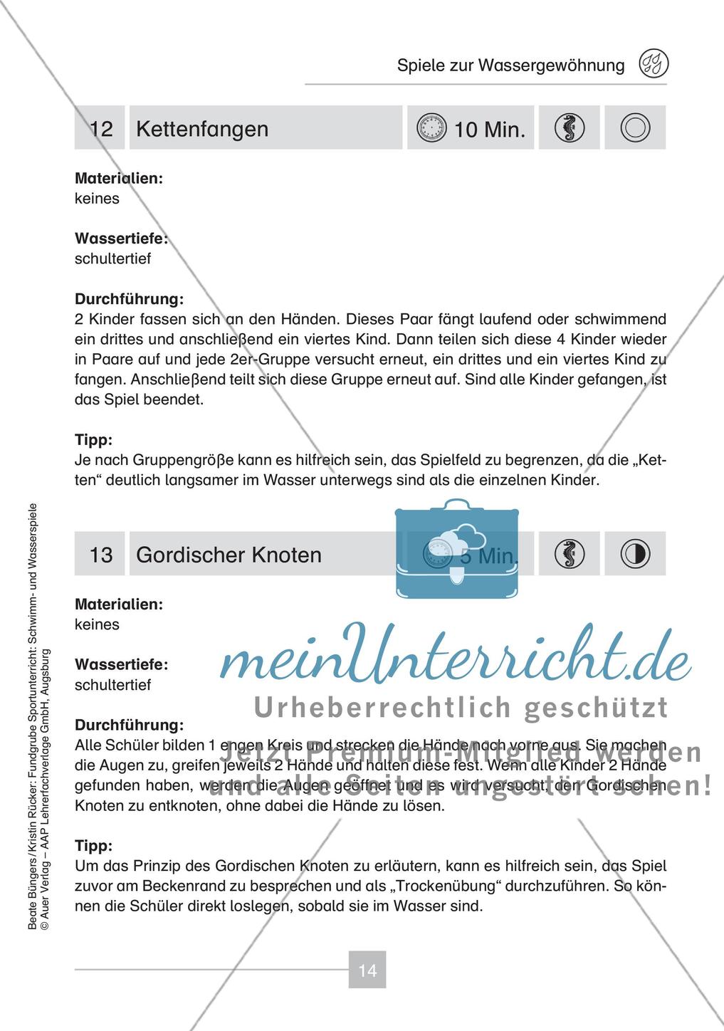 Schwimm- & Wasserspiele: Wassergewöhnung Preview 16