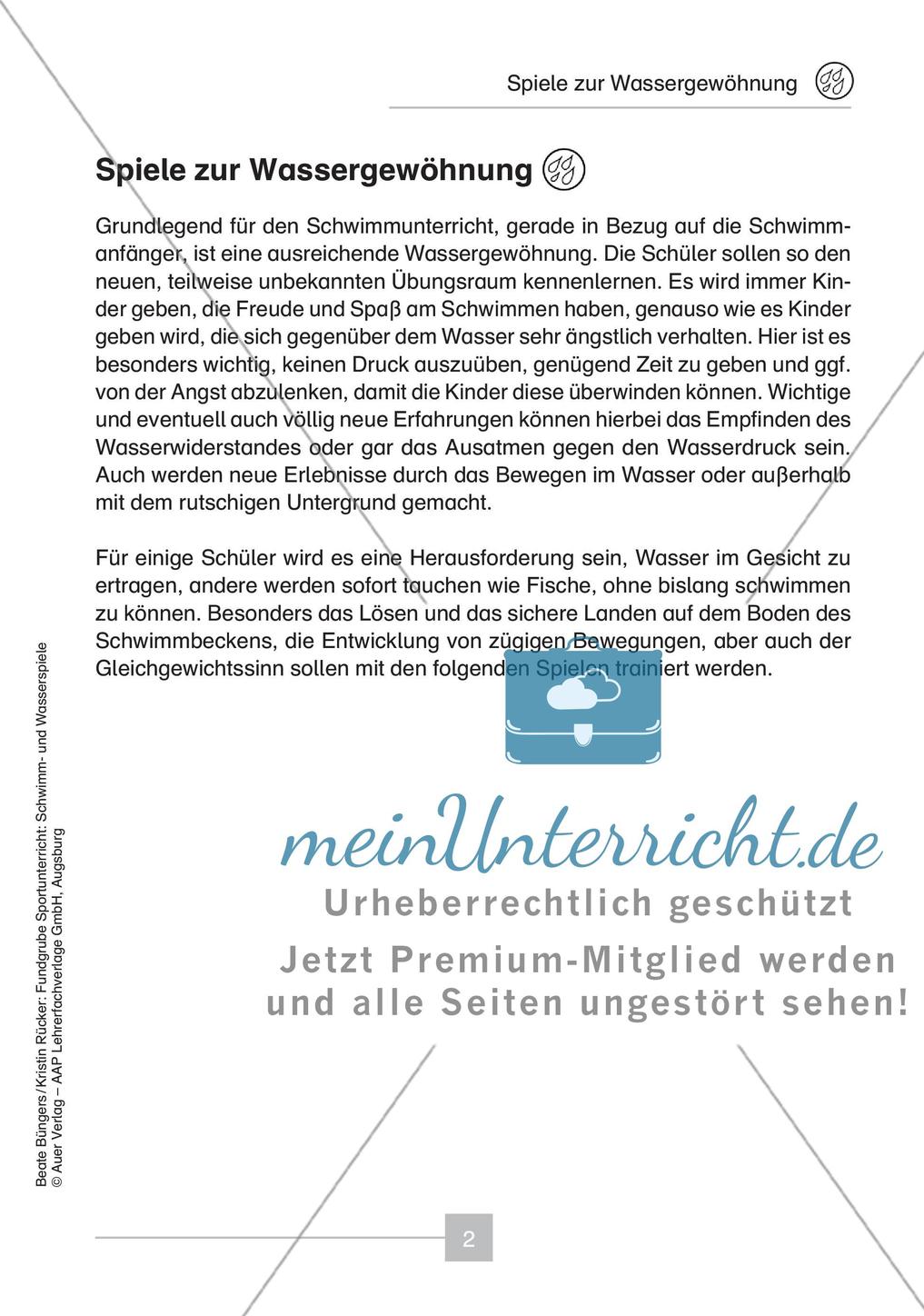 Schwimm- & Wasserspiele: Wassergewöhnung Preview 4