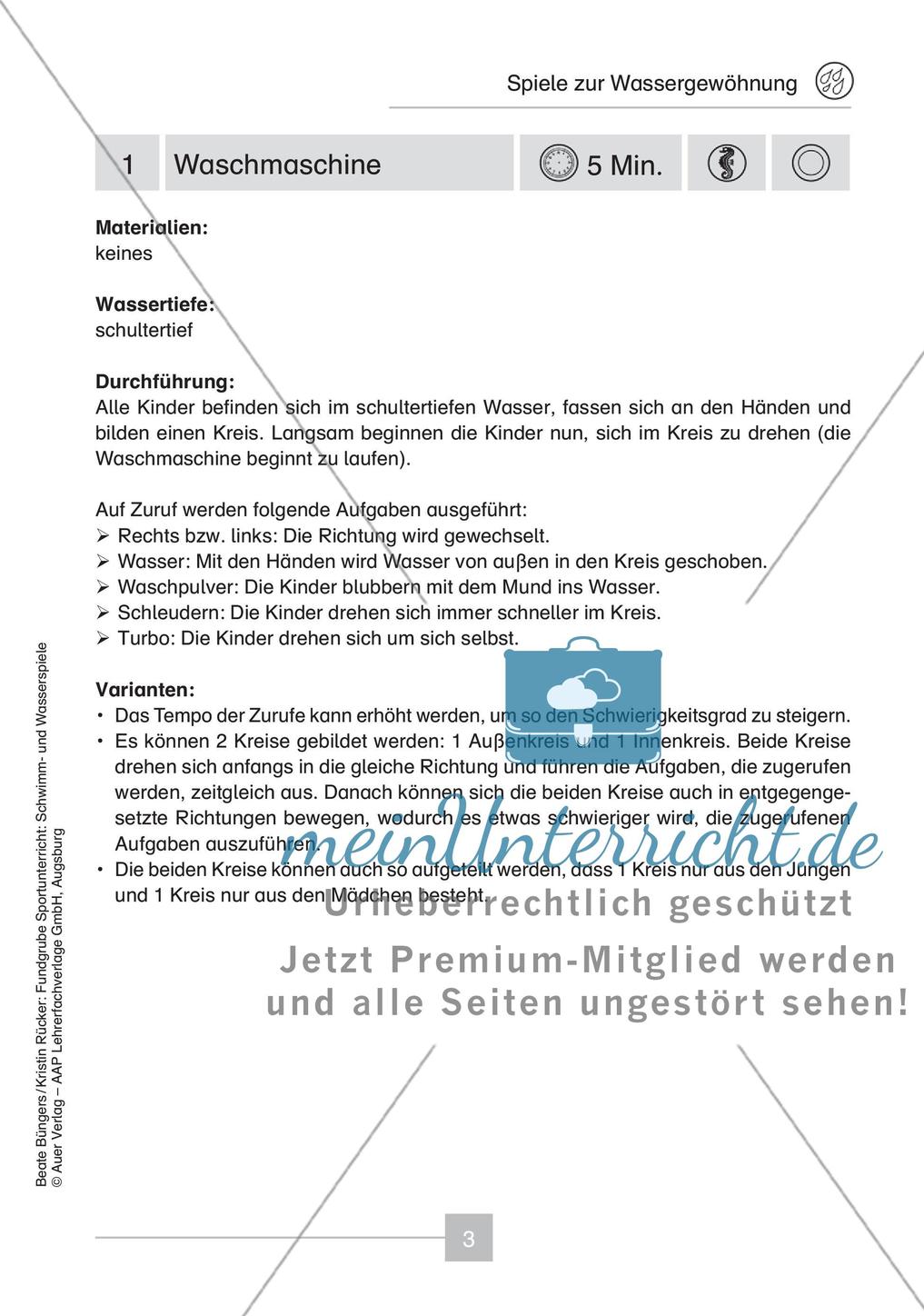 Schwimm- & Wasserspiele: Wassergewöhnung Preview 5