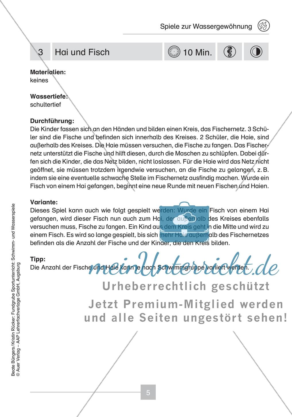 Schwimm- & Wasserspiele: Wassergewöhnung Preview 7