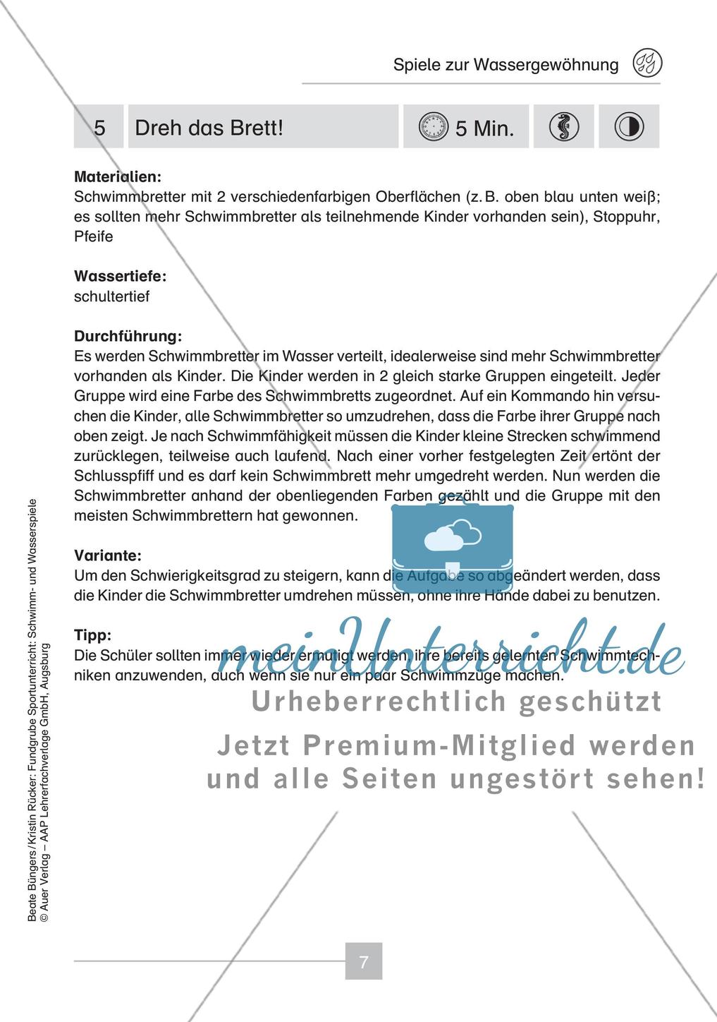 Schwimm- & Wasserspiele: Wassergewöhnung Preview 9