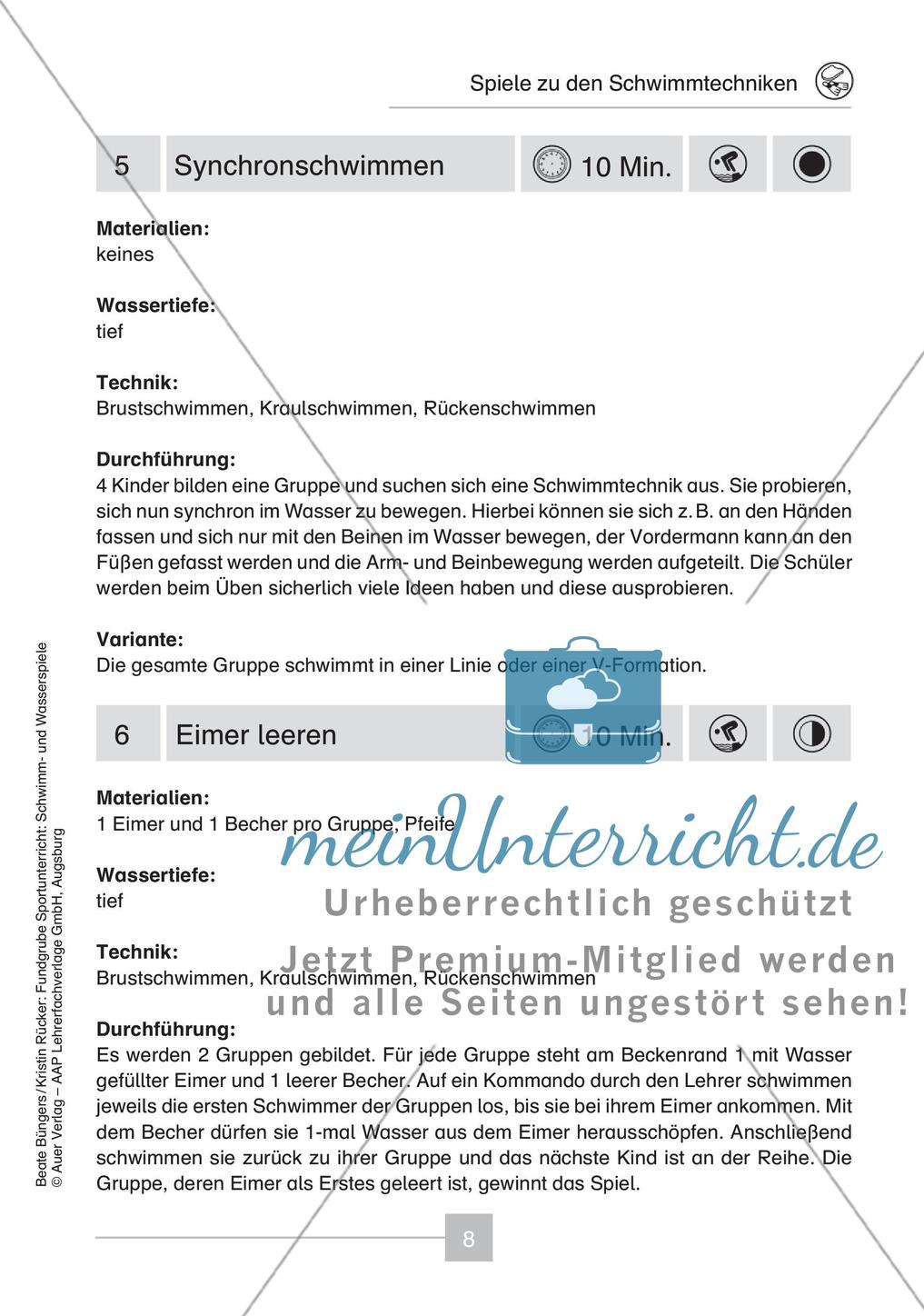 Schwimm- & Wasserspiele: Schwimmtechniken Preview 10