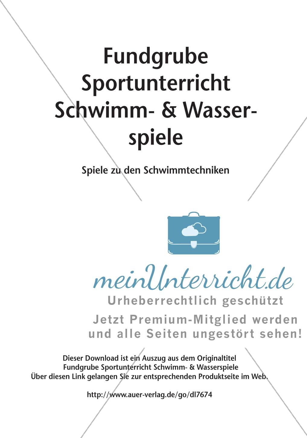 Schwimm- & Wasserspiele: Schwimmtechniken Preview 2