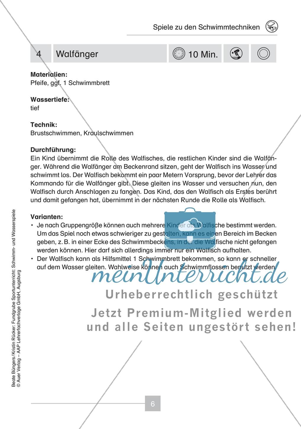 Schwimm- & Wasserspiele: Schwimmtechniken Preview 8