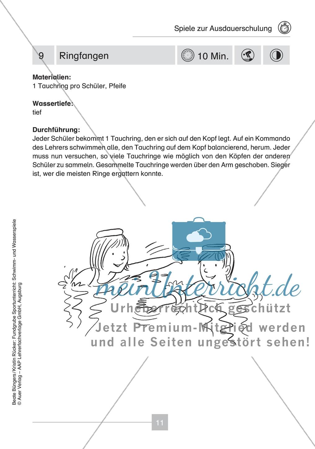 Schwimm- & Wasserspiele: Ausdauerschulung Preview 13