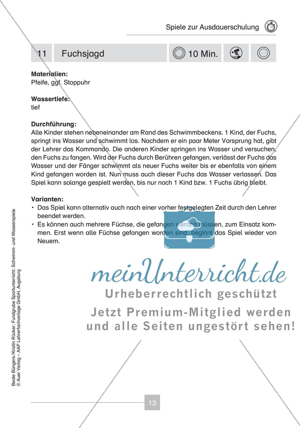 Schwimm- & Wasserspiele: Ausdauerschulung Preview 15